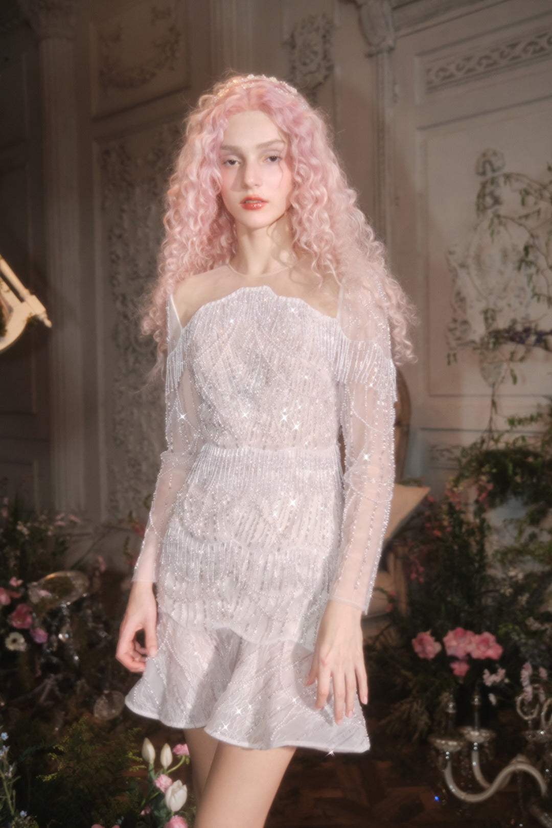 Marie Elie "dazzling star" mini dress