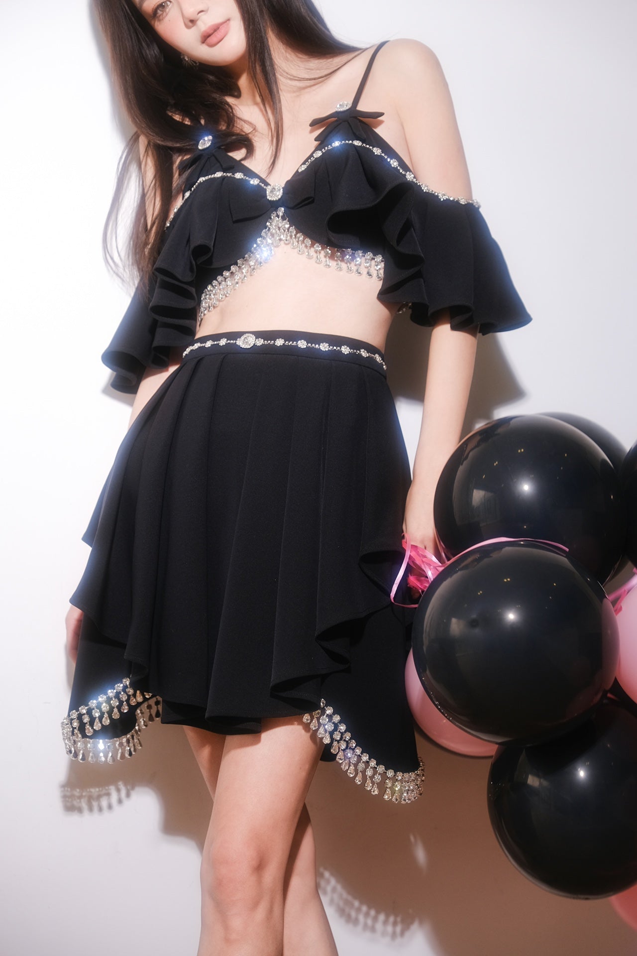 Masion Wester Black Diamond Chain Set