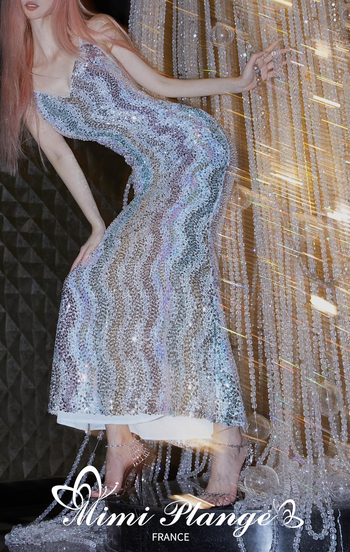 Mimi Plange Les fleurs sequin Dress