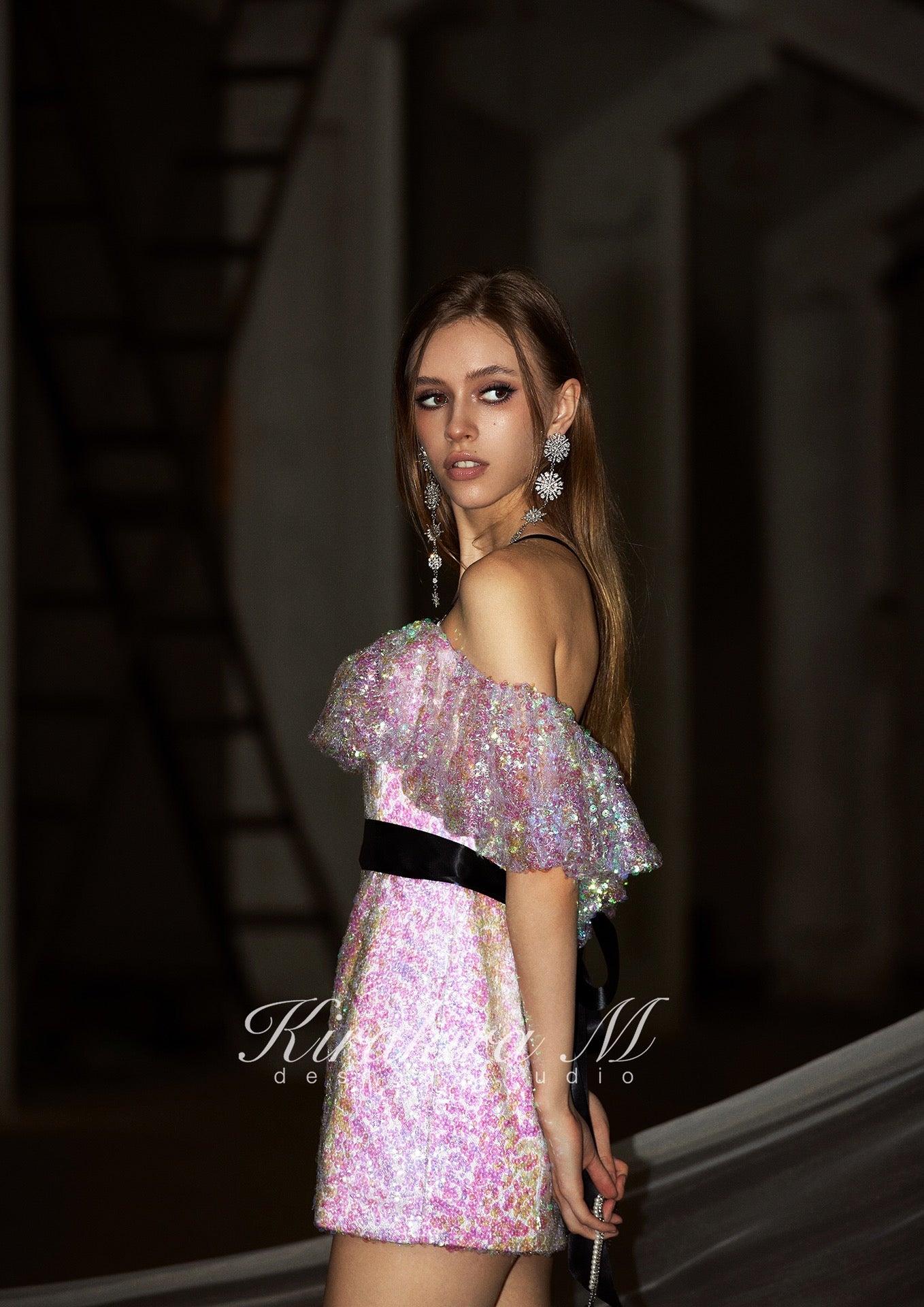 Kirakira.M Purple Sequin Dress