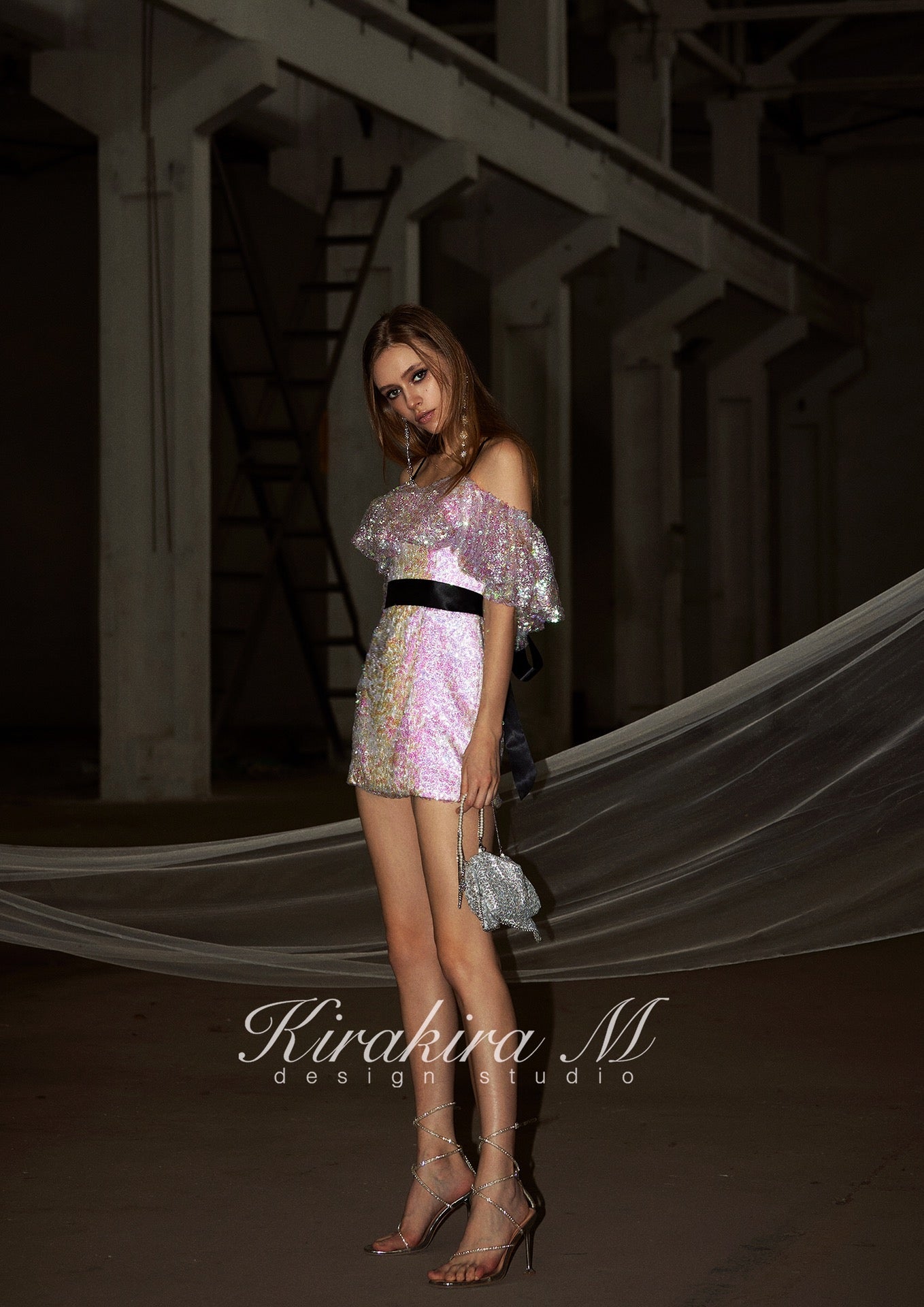 Kirakira.M Purple Sequin Dress