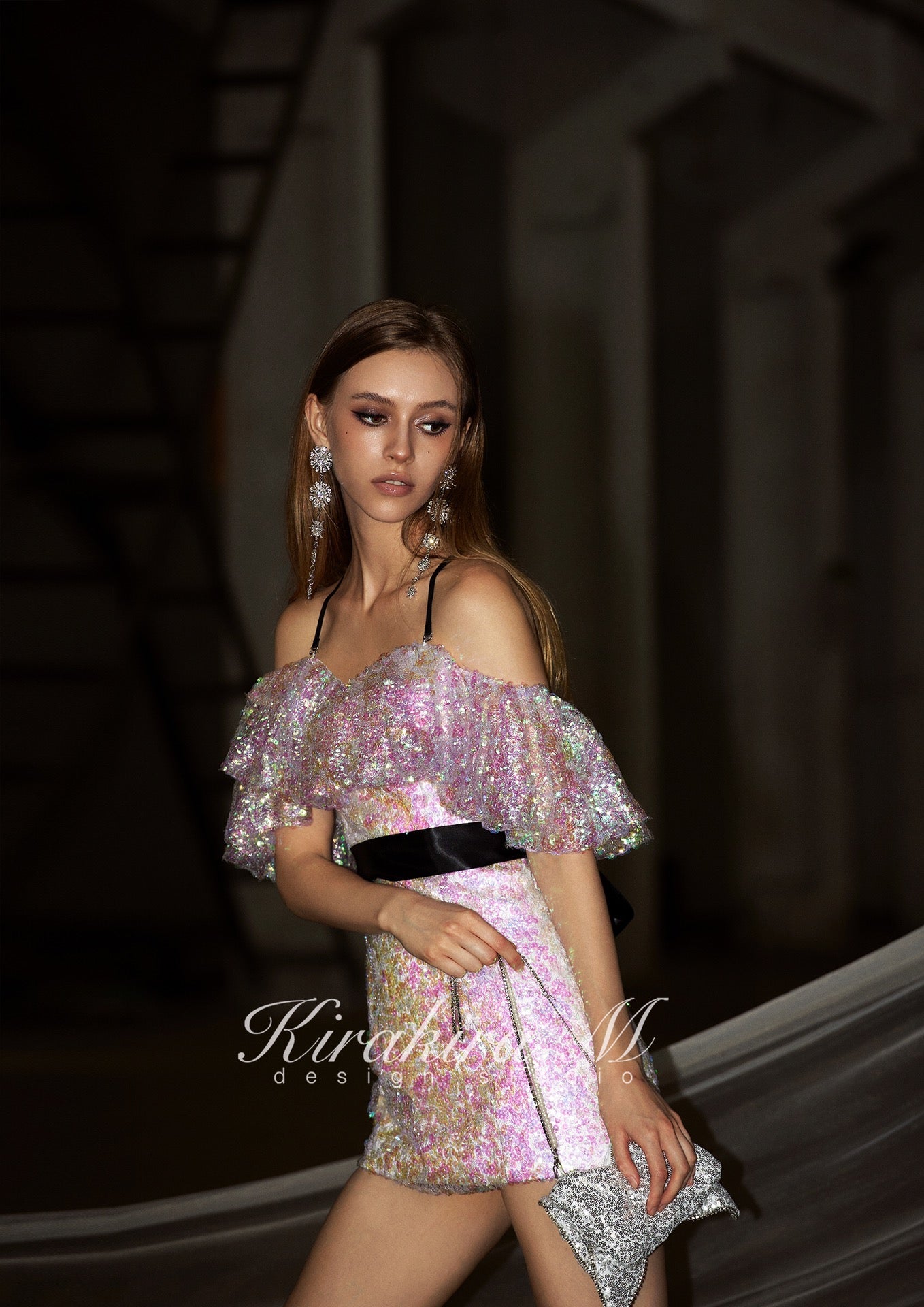 Kirakira.M Purple Sequin Dress