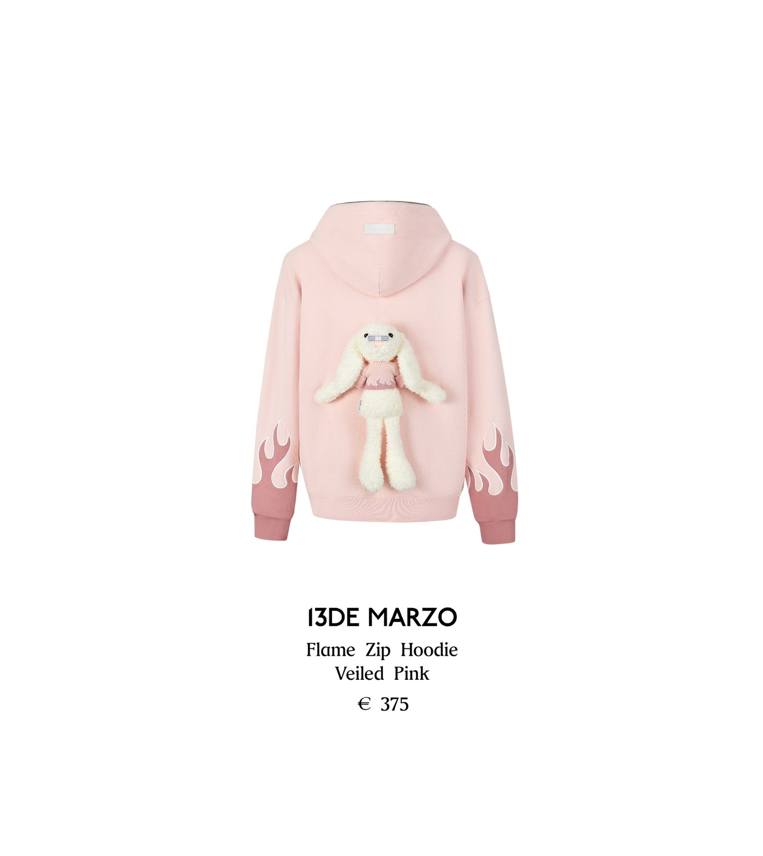 13DE MARZO Flame Zip Hoodie