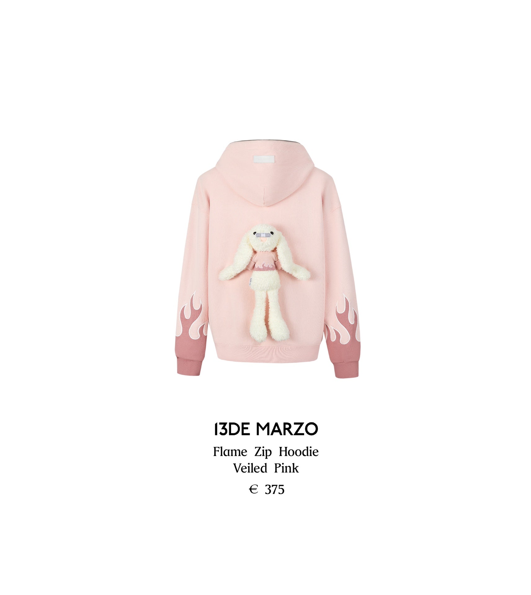 13DE MARZO Flame Zip Hoodie