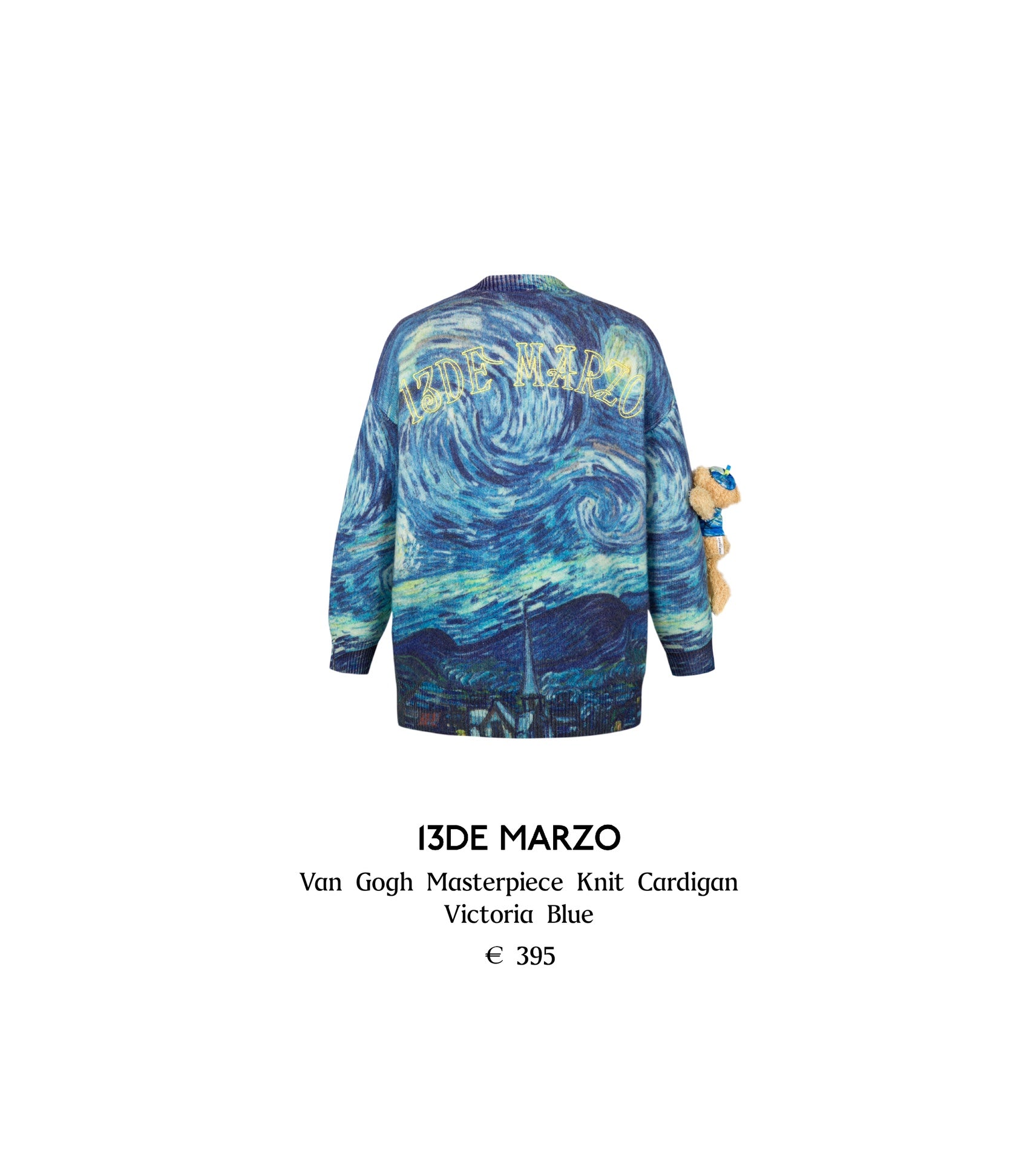 13DE MARZO Van Gogh Masterpiece Knit Cardigan