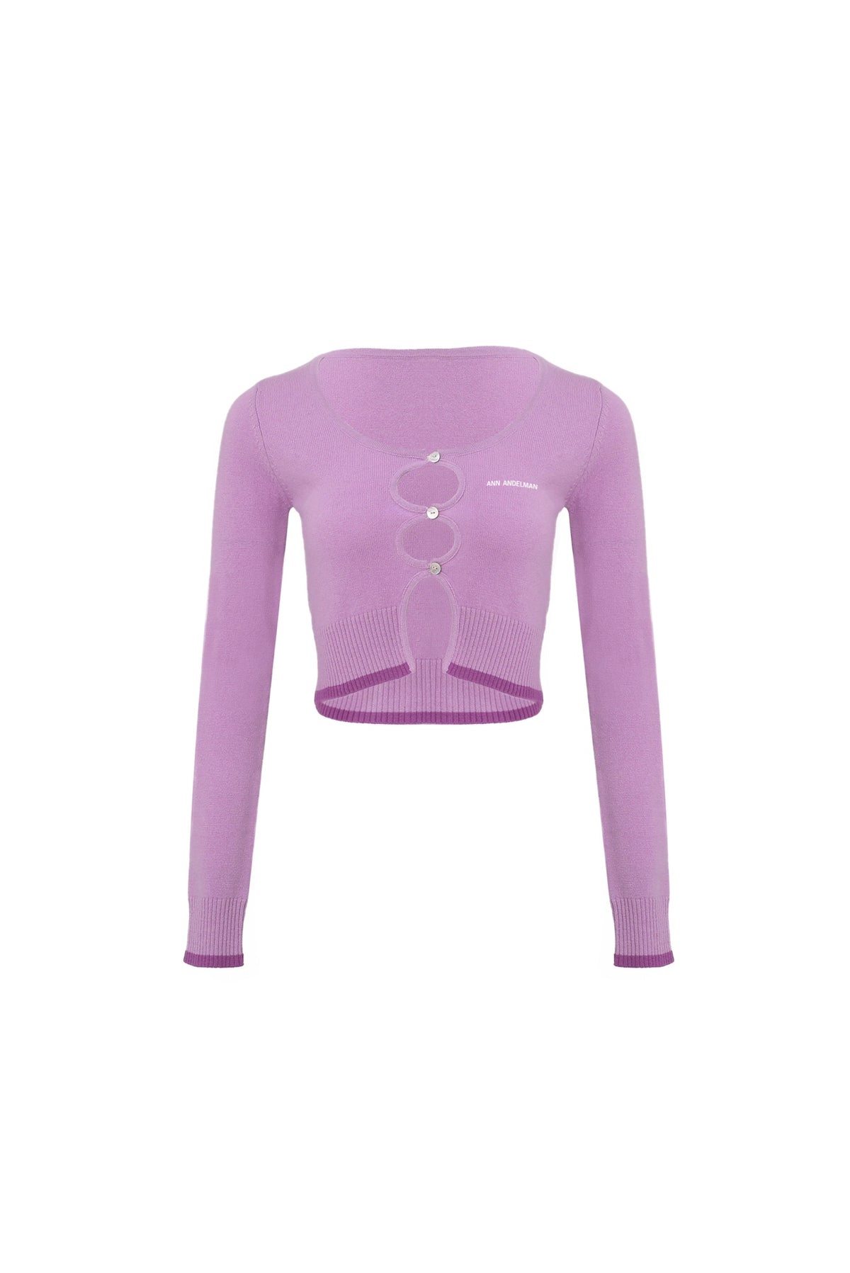 ANN ANDELMAN purple Hanging Cardigan