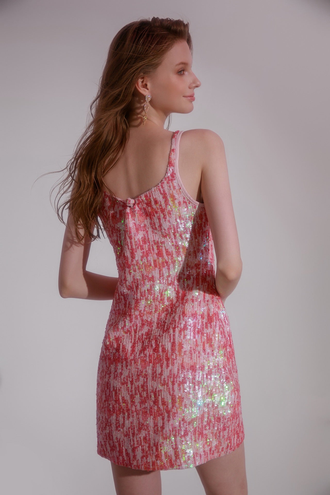 Wardrobes by chen Pink Bowknot mini dress