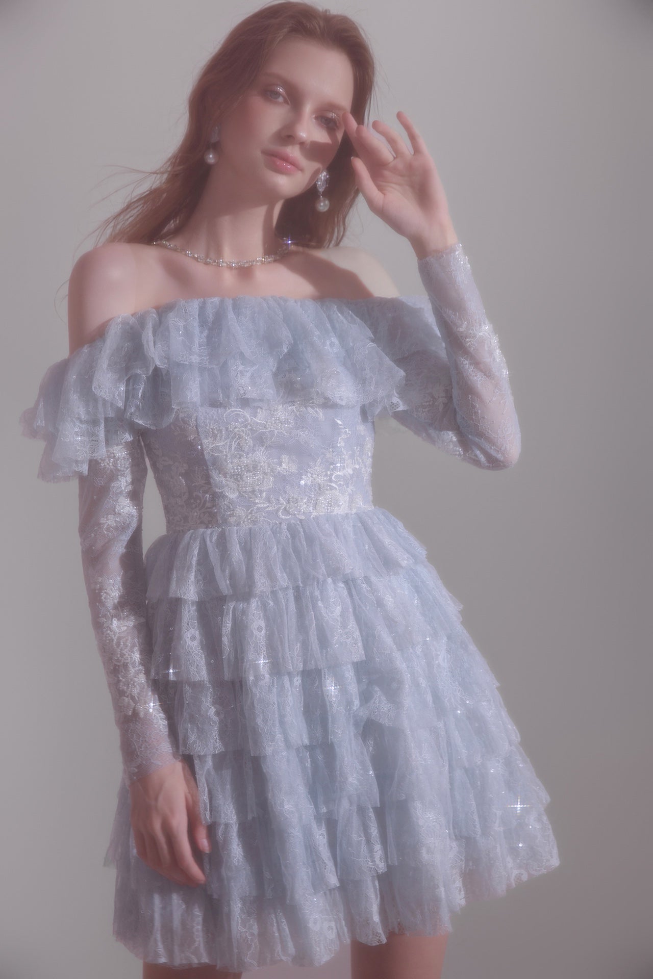 Wardrobes by chen Fairy Blue cake mini dress
