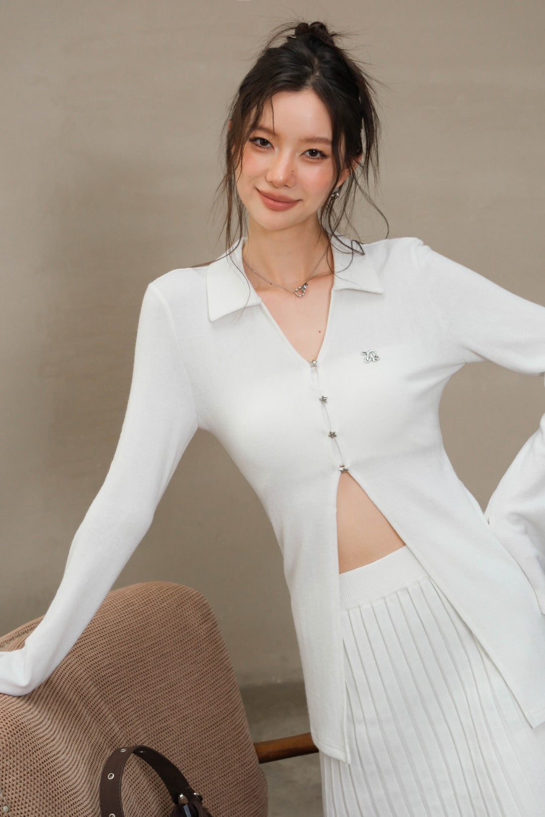 LAFREEDOM SALE KNITTED PLEATED SKIRT