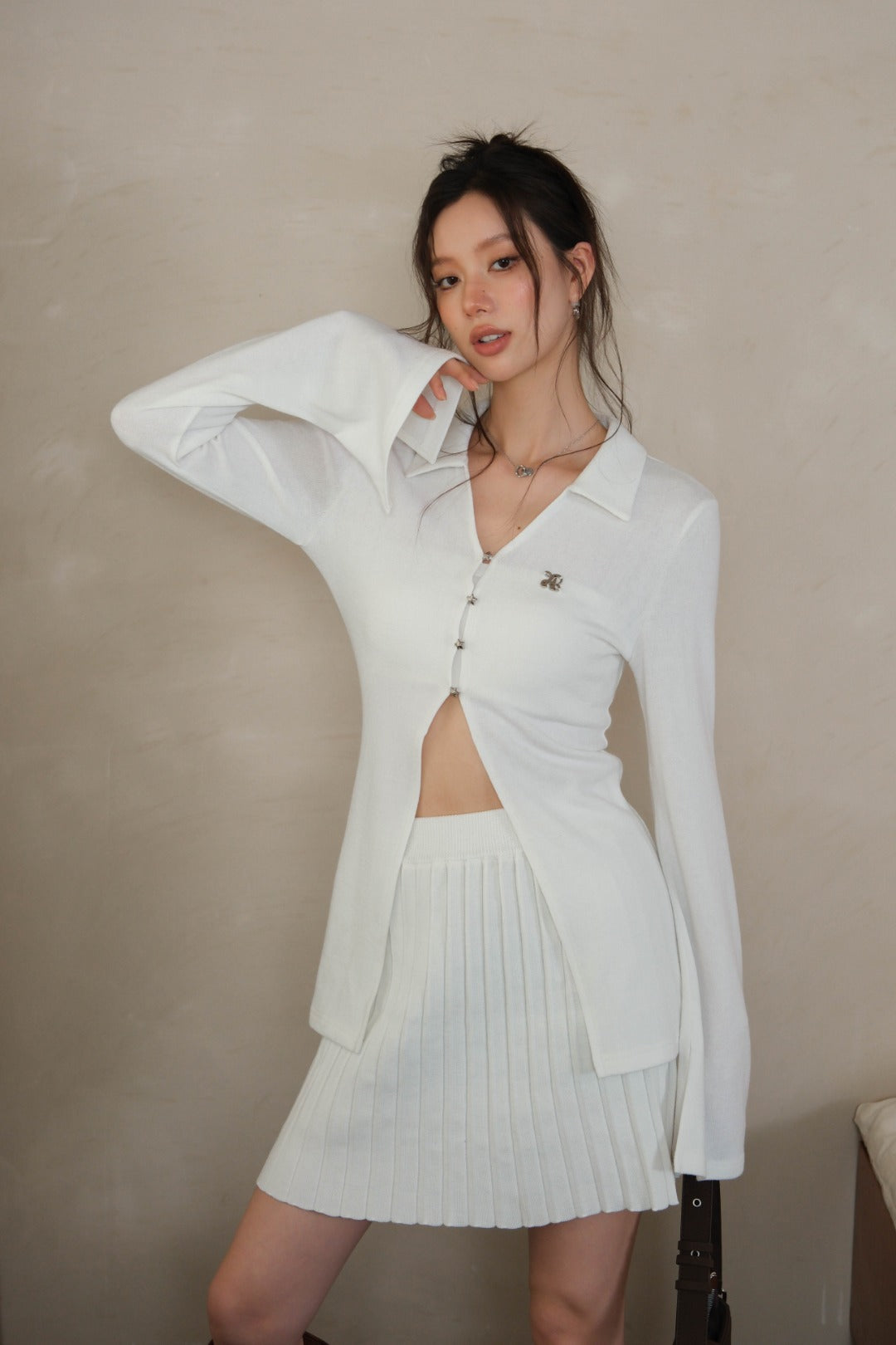 LAFREEDOM SALE KNITTED PLEATED SKIRT