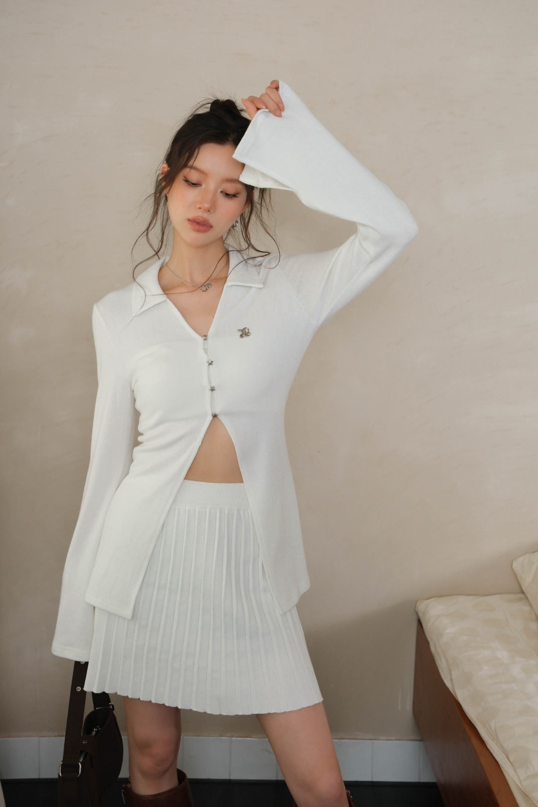 LAFREEDOM SALE KNITTED PLEATED SKIRT