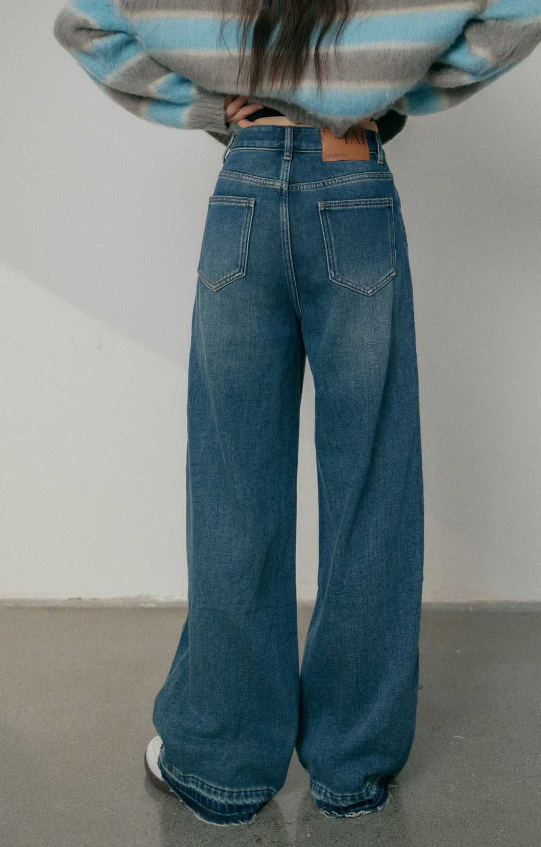 LAFREEDOM Straight leg color matching jeans