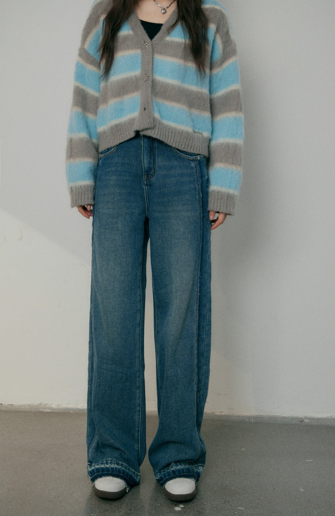 LAFREEDOM Straight leg color matching jeans