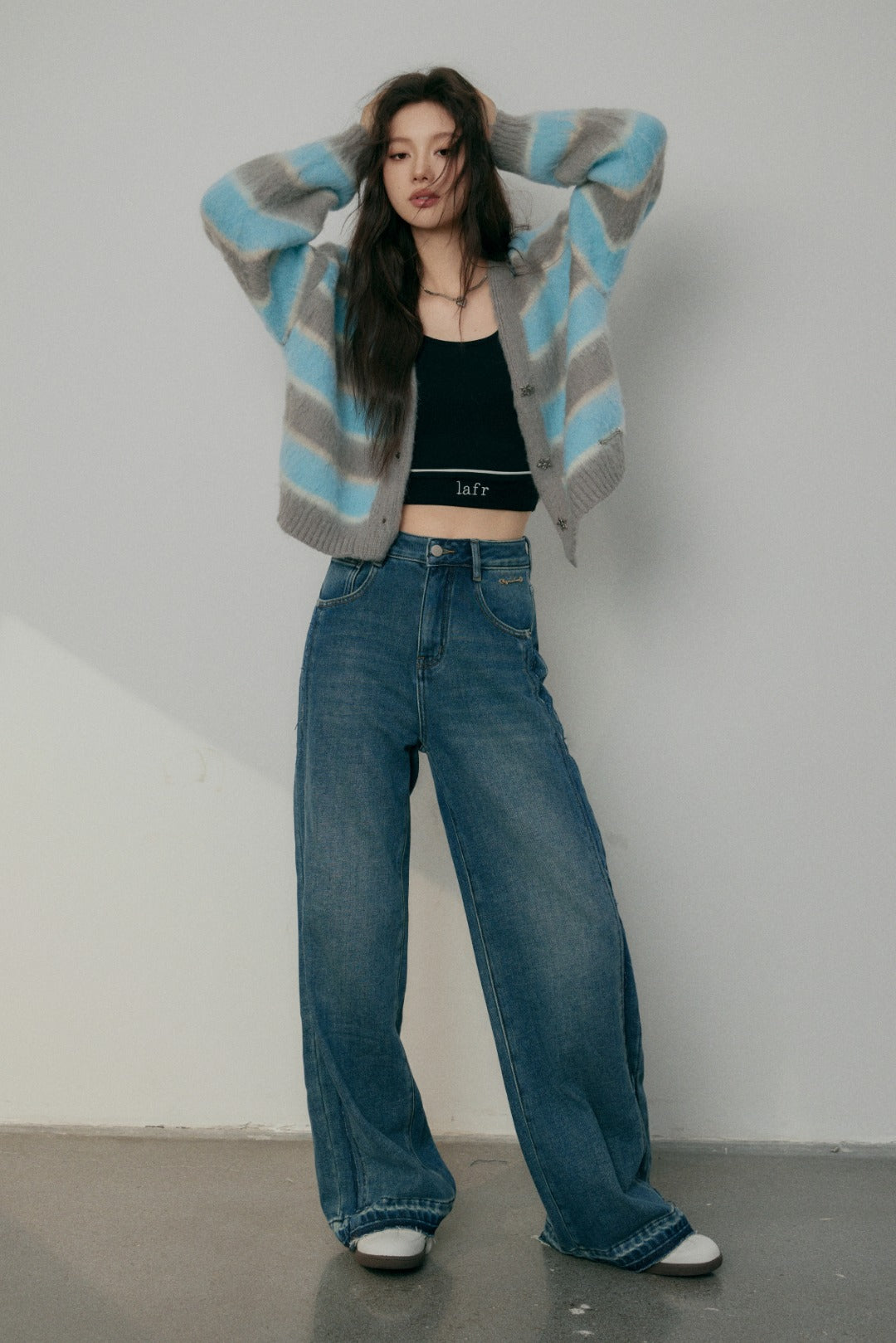 LAFREEDOM Straight leg color matching jeans