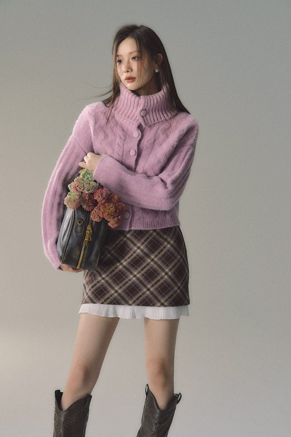 VIAPITTI Lapel Wool Sweater
