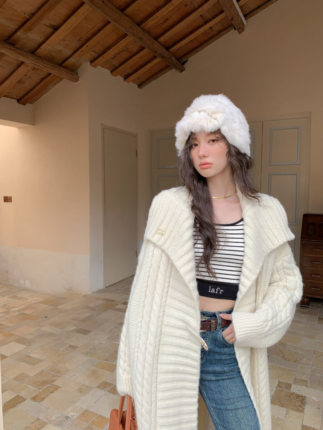 LAFREEDOM Oversize Knit Cardigan