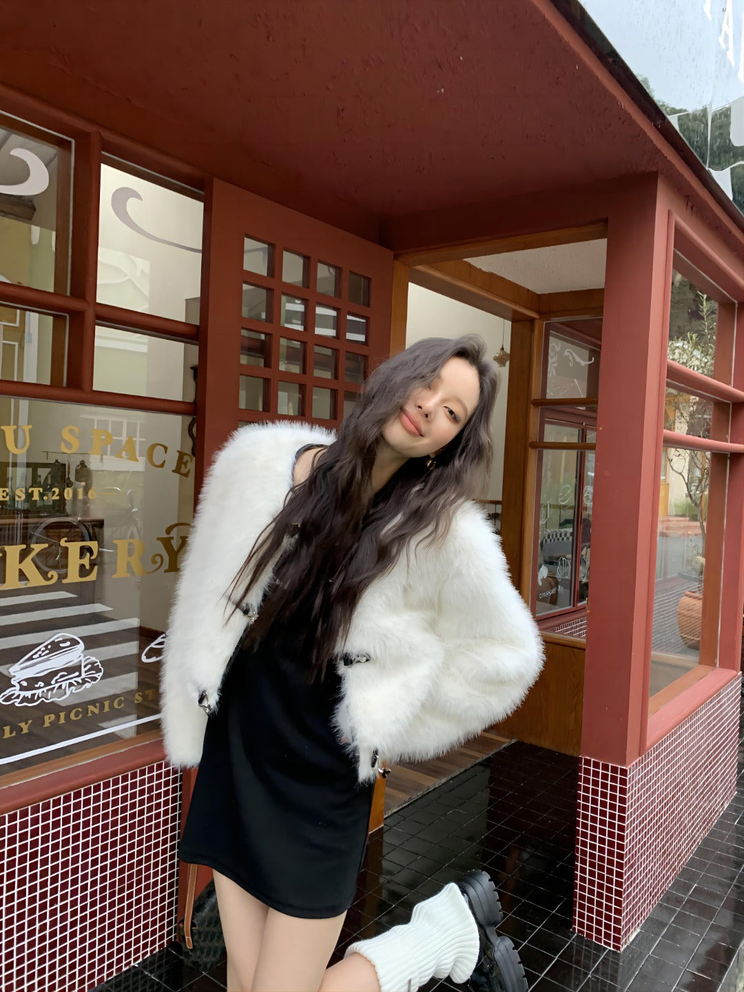 LAFREEDOM SALE LAF331027 White Fur Coat