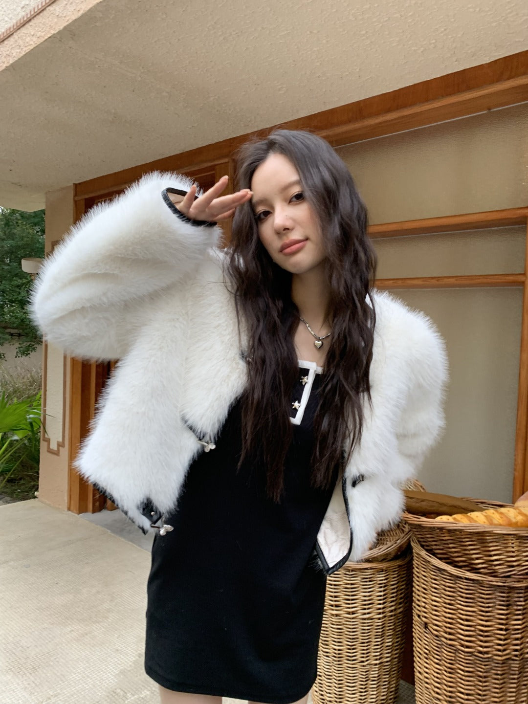 LAFREEDOM SALE LAF331027 White Fur Coat