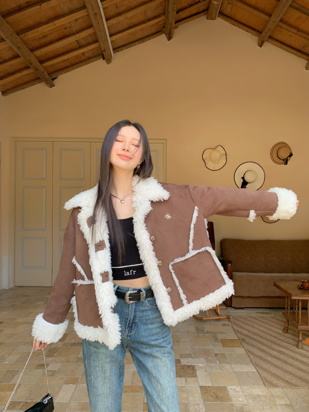 LAFREEDOM Casual Lamb Coat(2color)