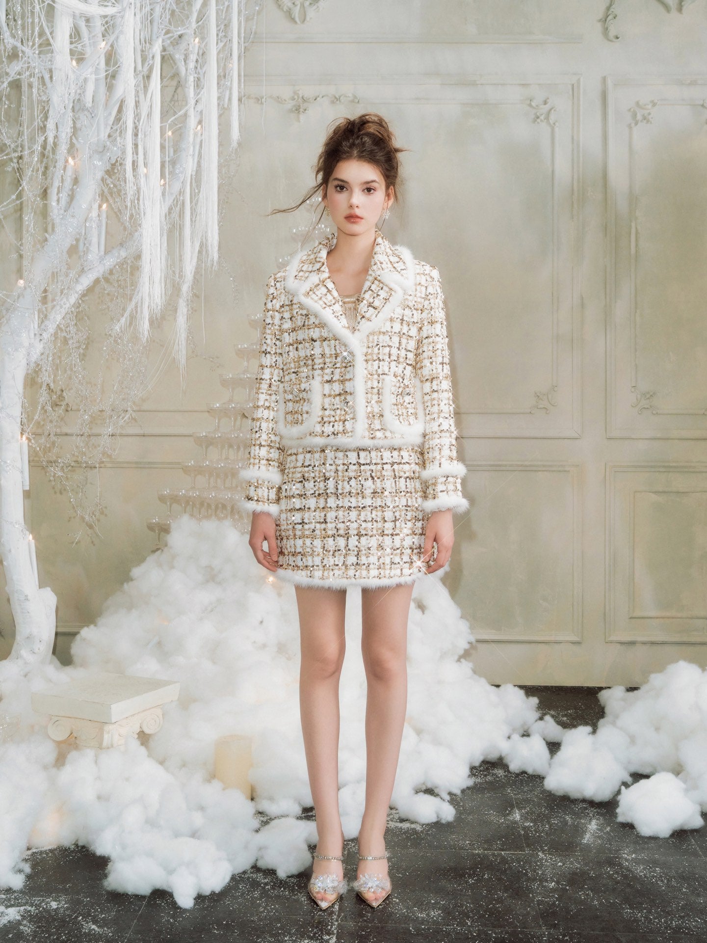 Wardrobes by chen Checkered Mink Set(Separate)