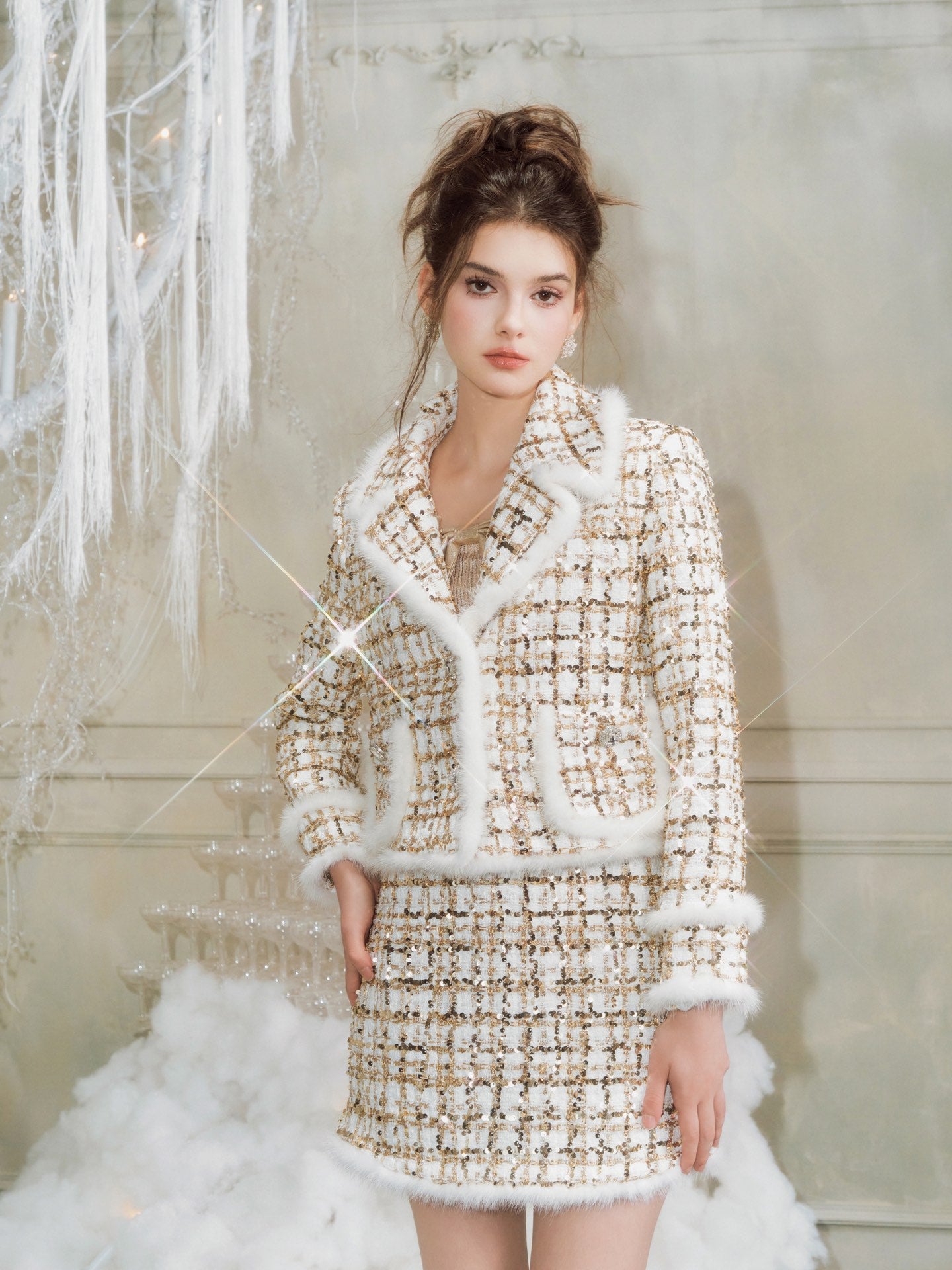 Wardrobes by chen Checkered Mink Set(Separate)