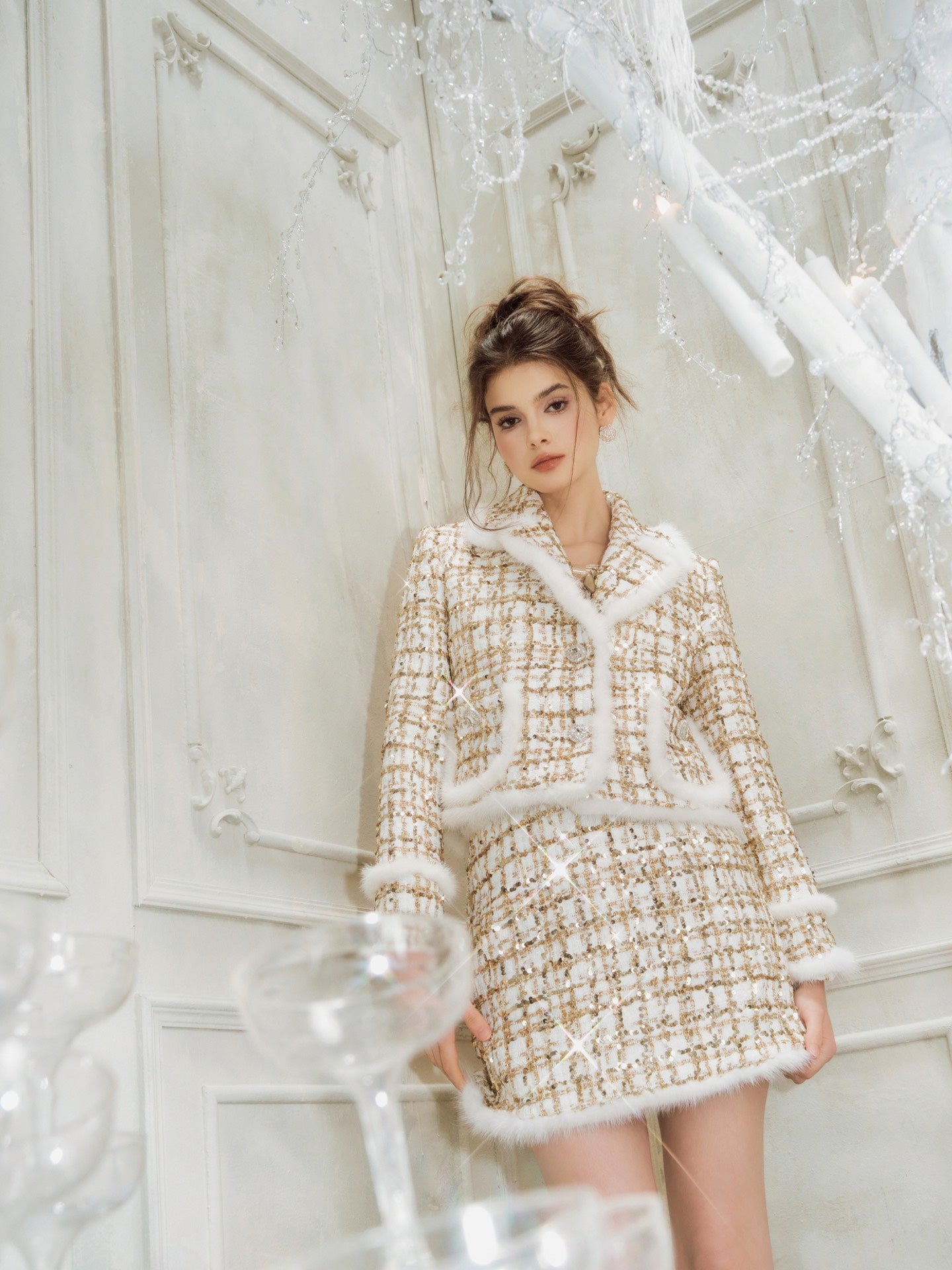 Wardrobes by chen Checkered Mink Set(Separate)