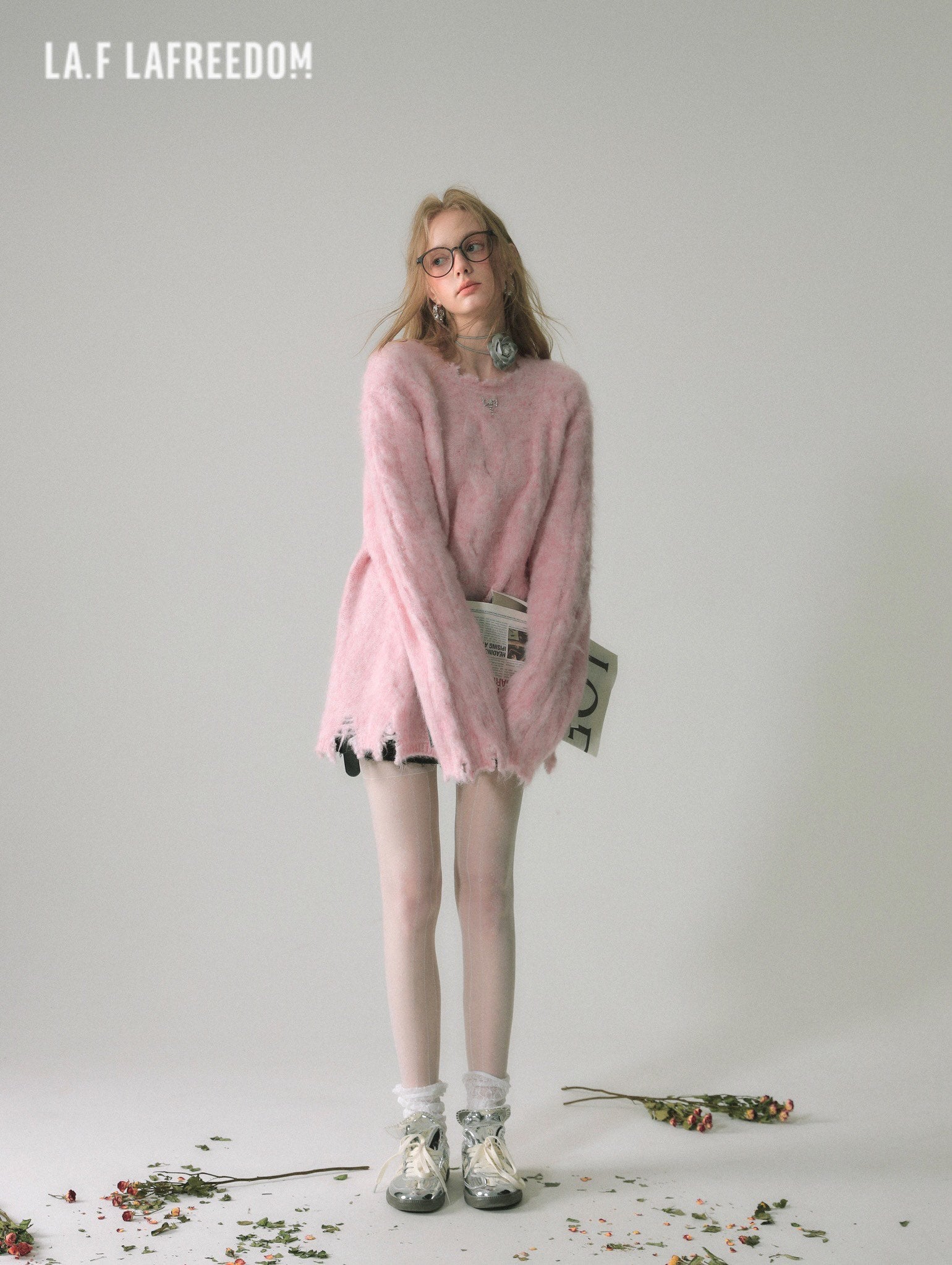 LA FREEDOM Slouchy Fringe Sweater(two colors)