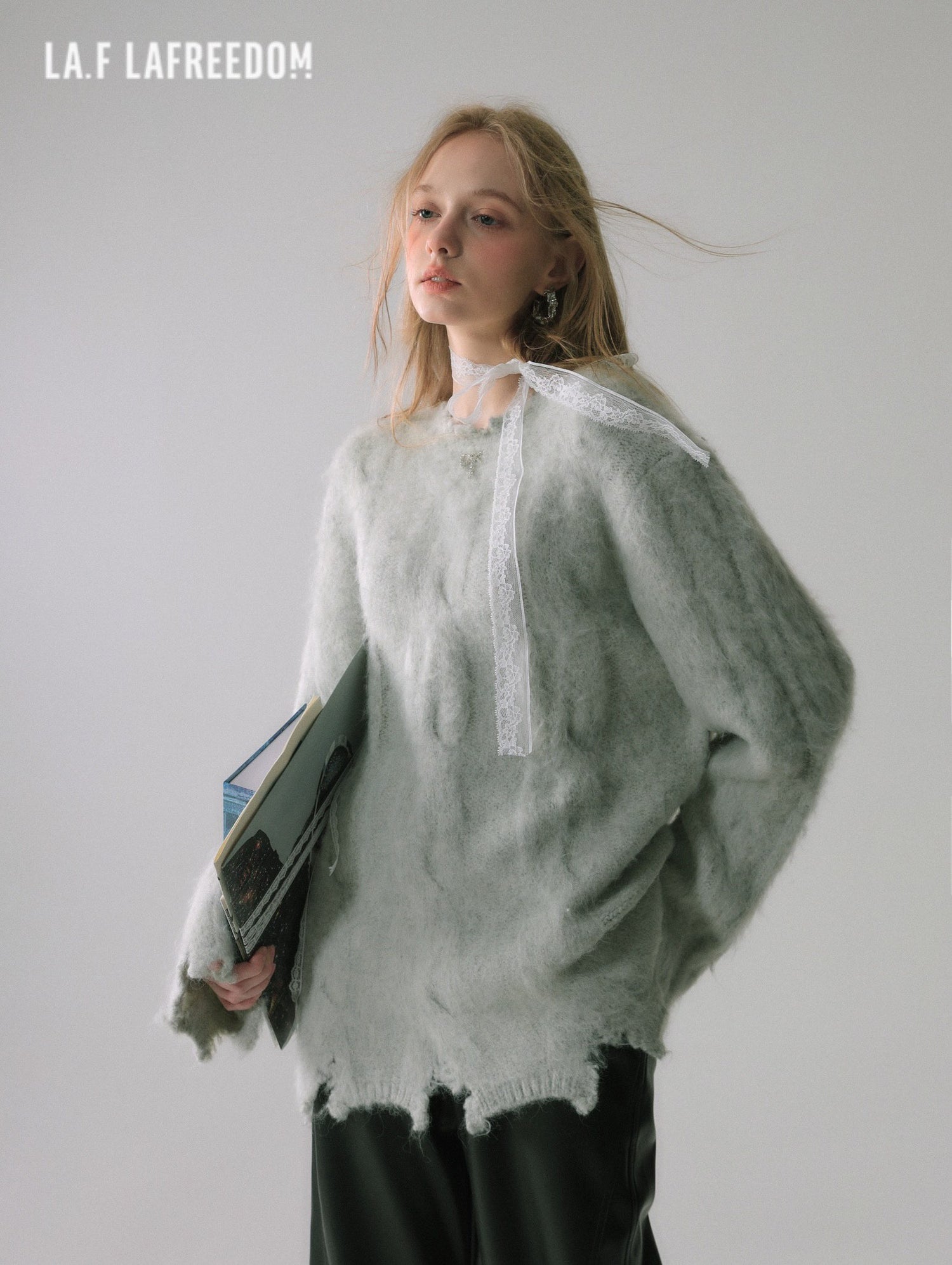 LA FREEDOM Slouchy Fringe Sweater(two colors)