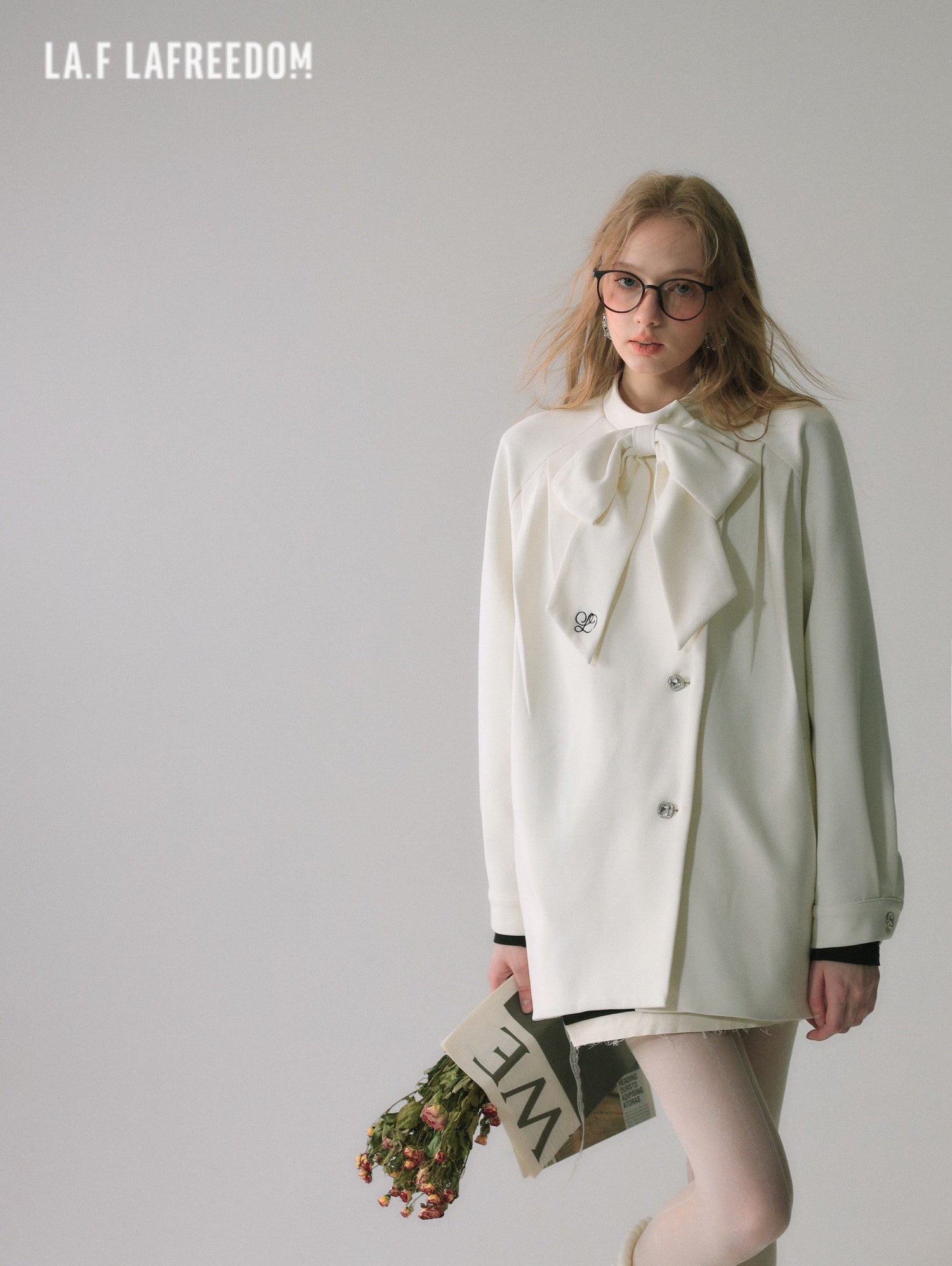 LA FREEDOM Bow-Tie Cape Coat(2 colors)