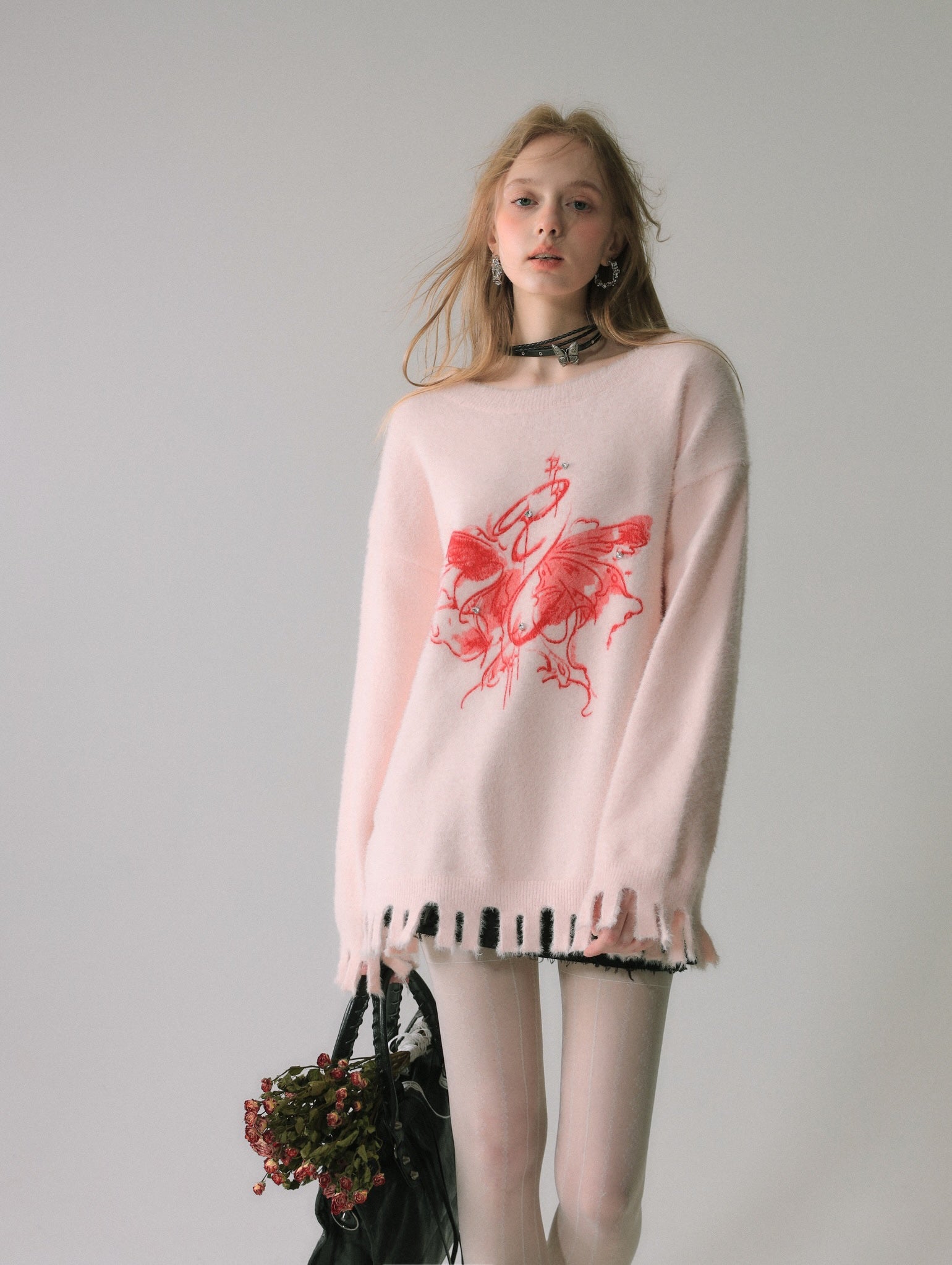 LA FREEDOM Butterfly Irregular Edges Sweater(two colors)