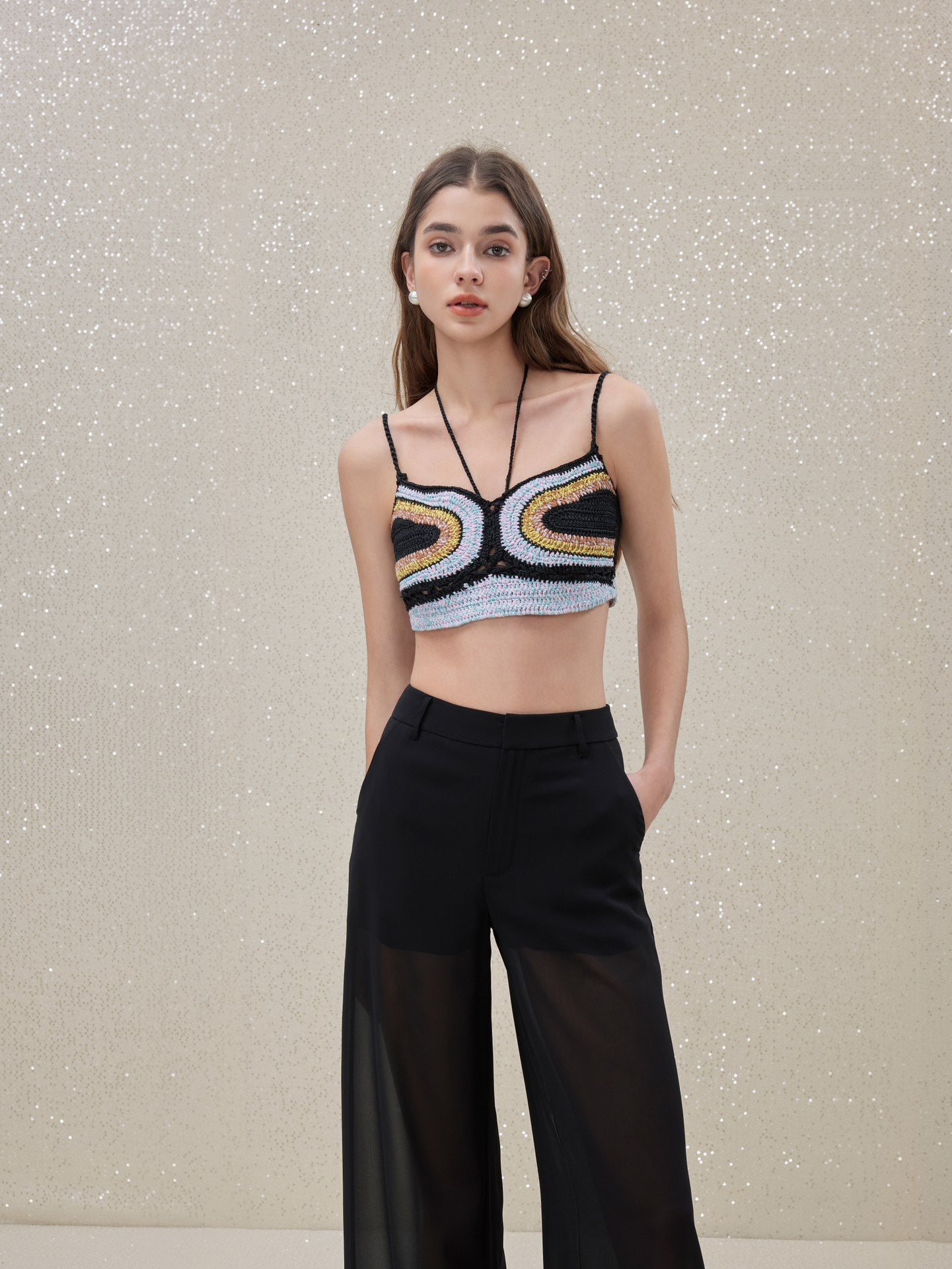 ROCHA ROMA Colorful Vest OR Wide-Leg Pants