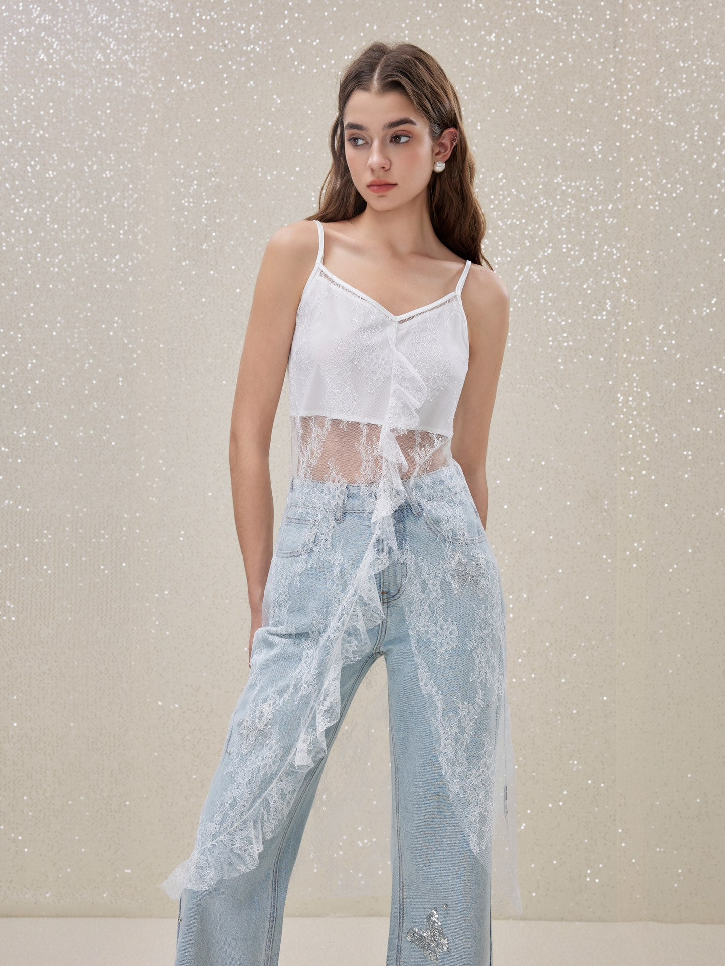 ROCHA ROMA White suit denim pants set(Separate)
