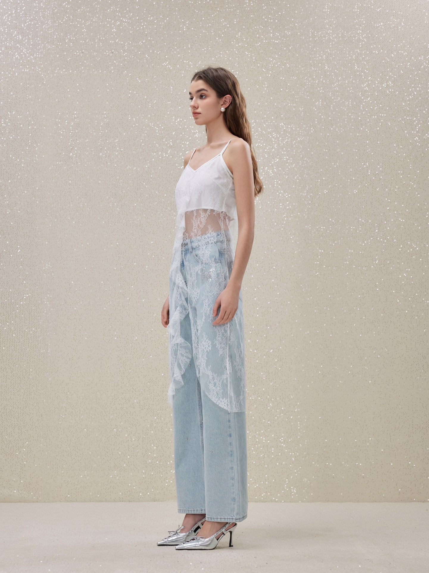 ROCHA ROMA White suit denim pants set(Separate)