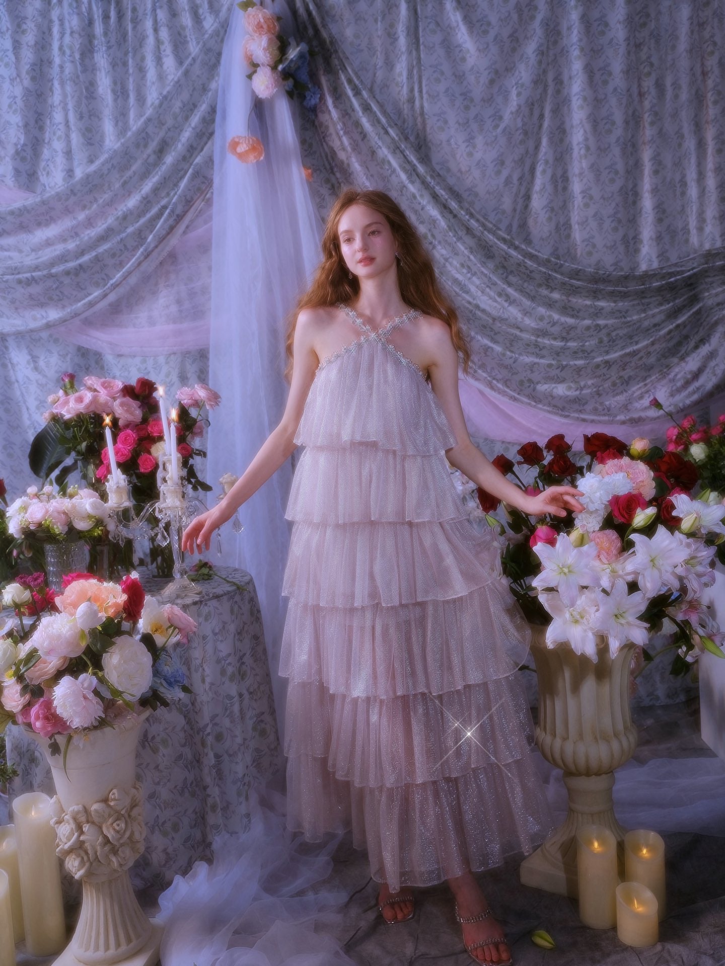 Wardrobes by chen Cake Rhinestone Chain Dress