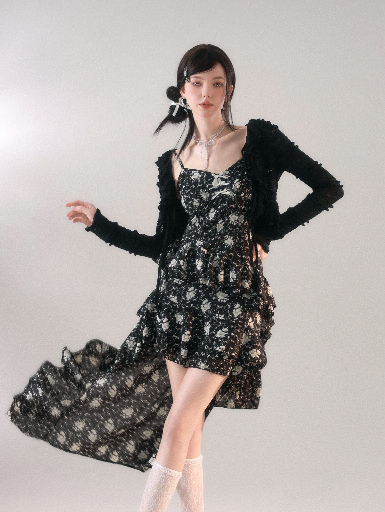 LA FREEDOM "FLORA" Dress +Cardigan(SEPARATE)