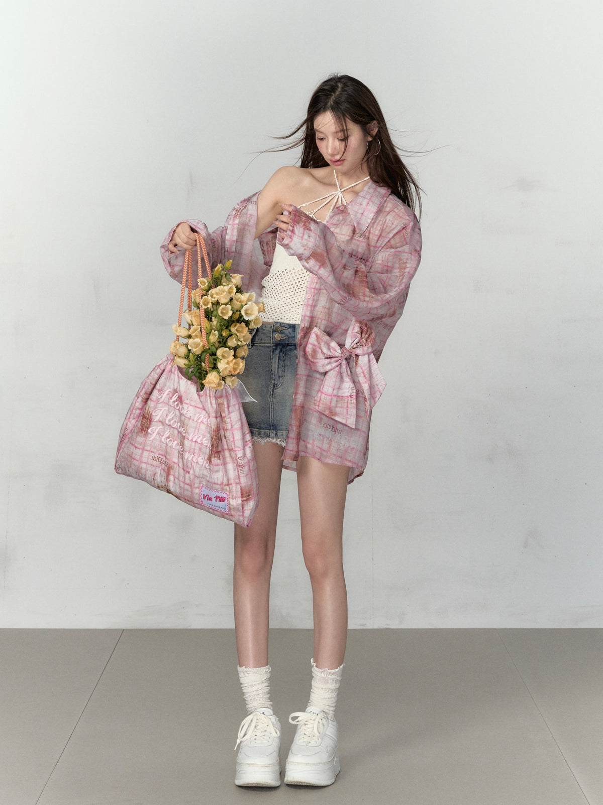 VIA PITTI Oversize Grid Shirt