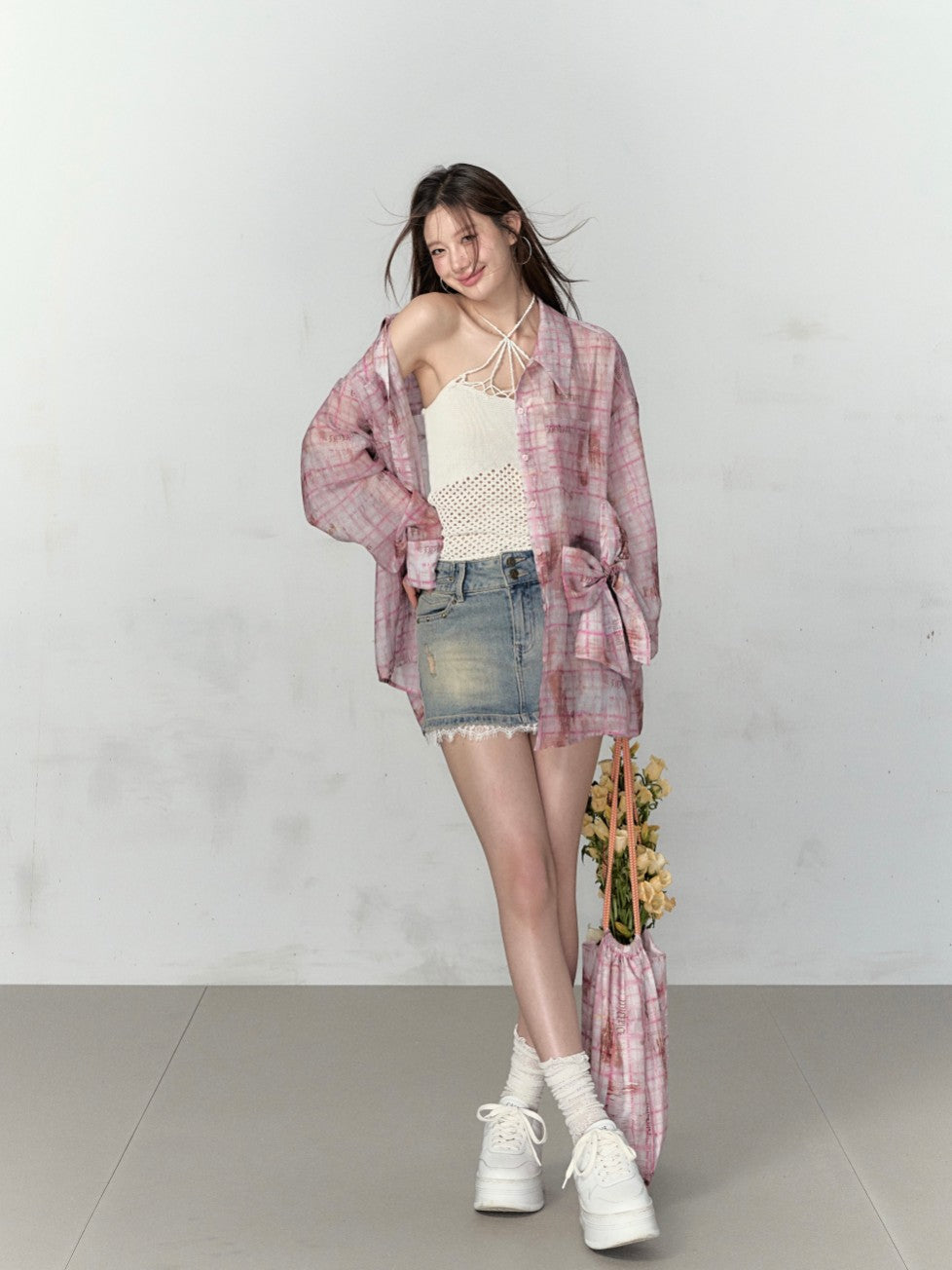 VIA PITTI Oversize Grid Shirt
