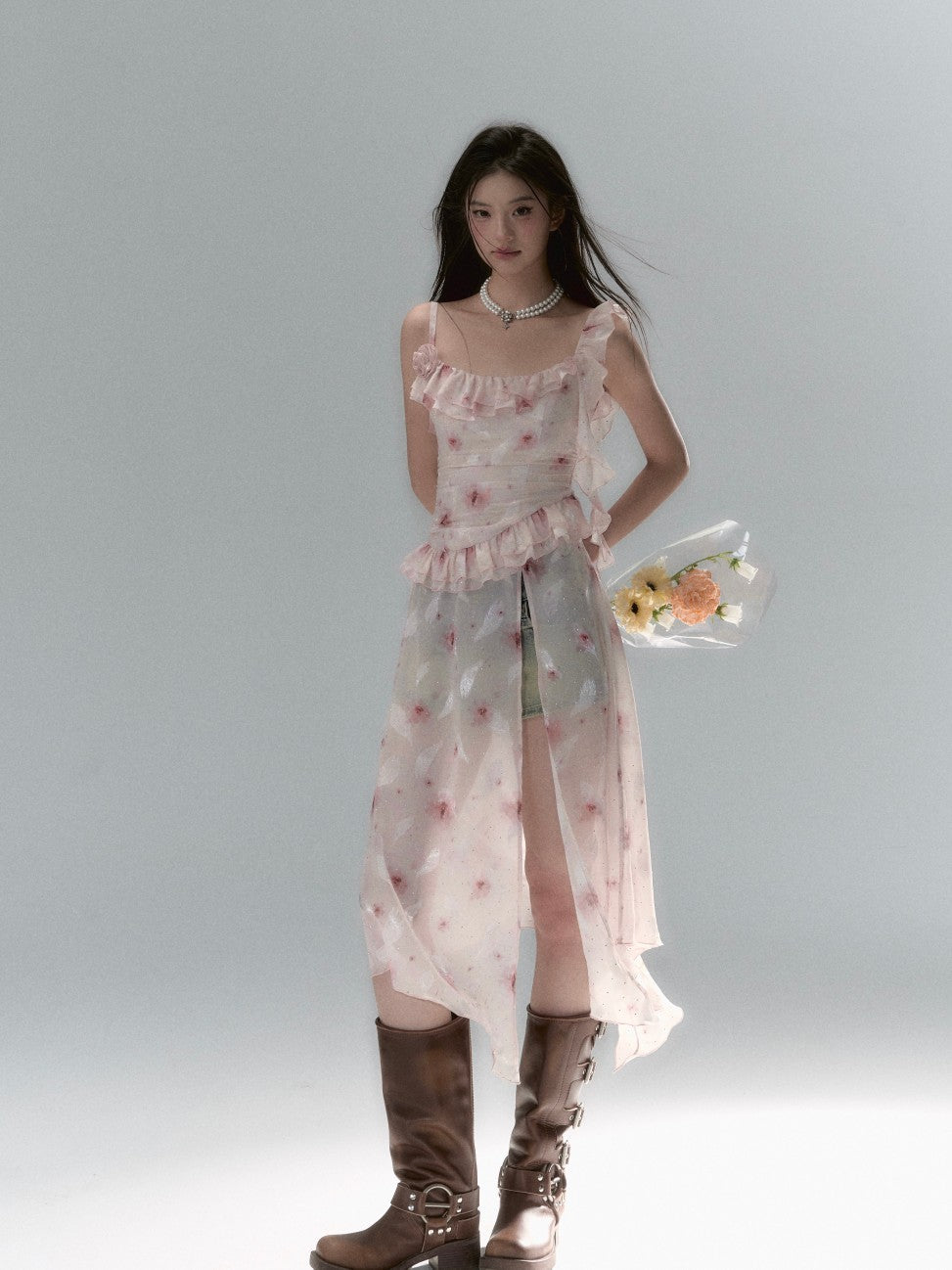 VIA PITTI Gauze Midi Dress(2color)