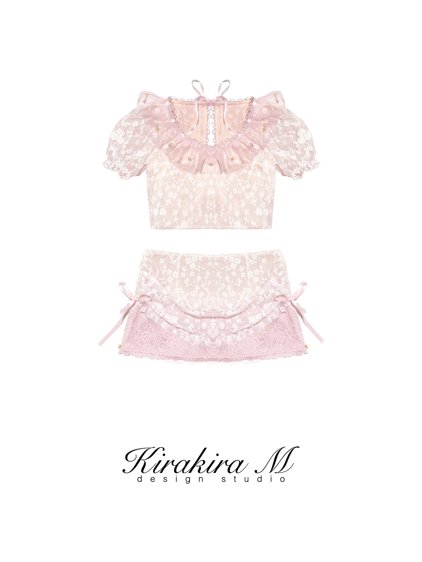 Kirakira.M Rose Lace Sequin Doll Top Or Skirt Set(Separate)
