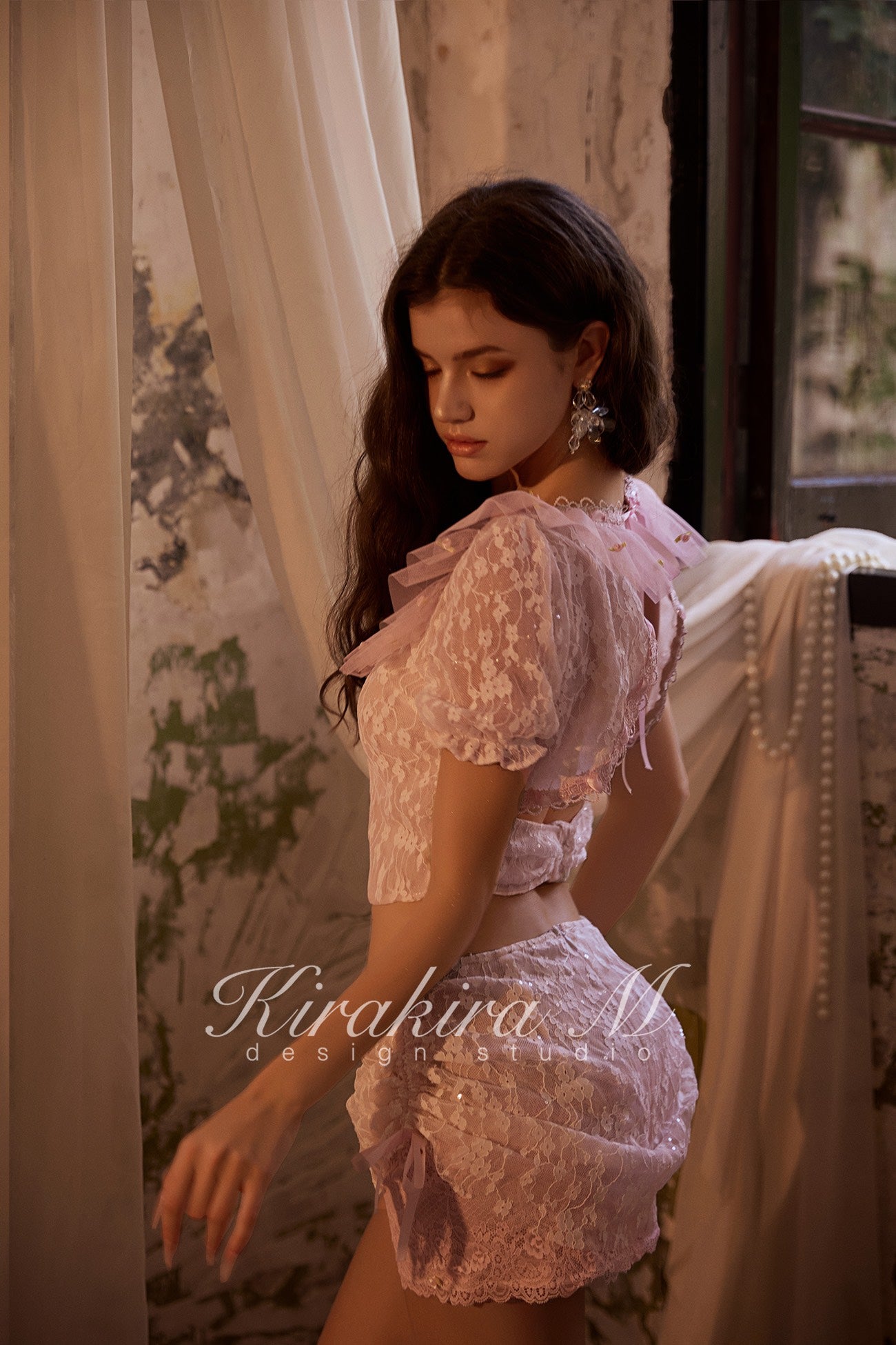 Kirakira.M Rose Lace Sequin Doll Top Or Skirt Set(Separate)