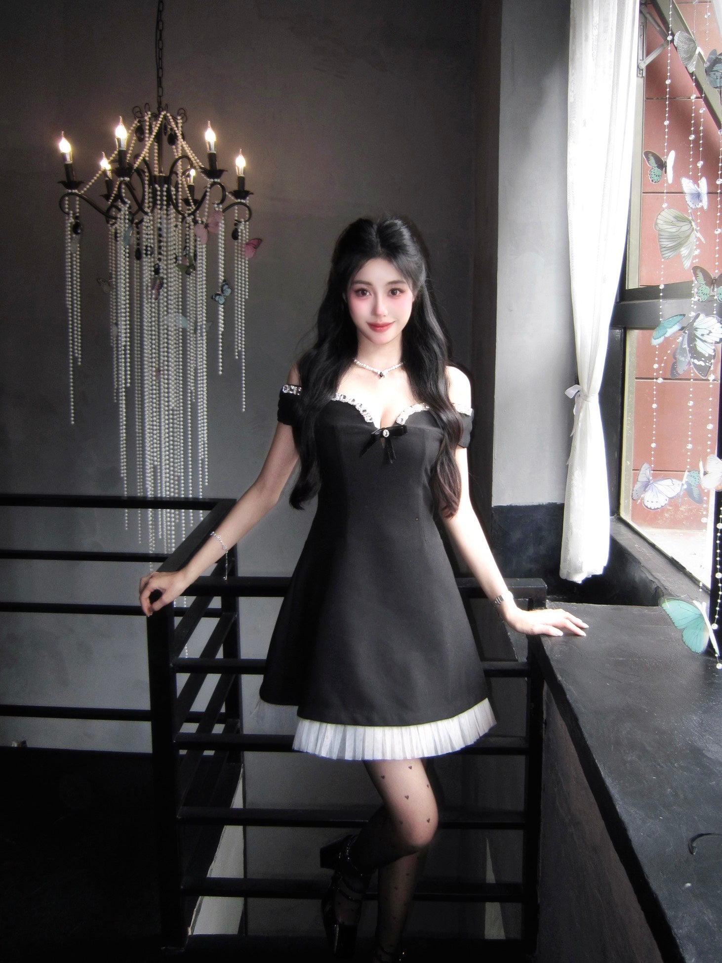 BEKITTY Diamond Slip Mini Dress