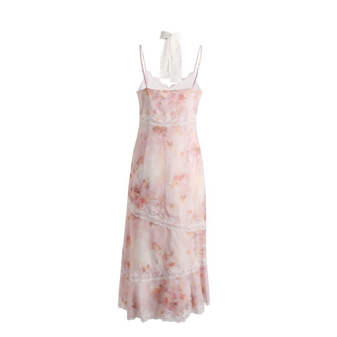 Jean Soo FLORAL CHOCKER LOTUS MIDI DRESS