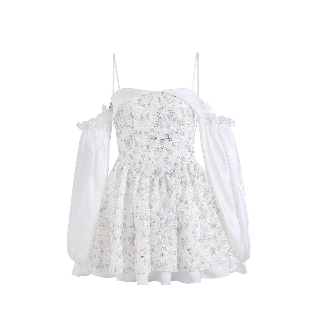 Jean Soo SILK SLEEVE SLIP MINI DRESS