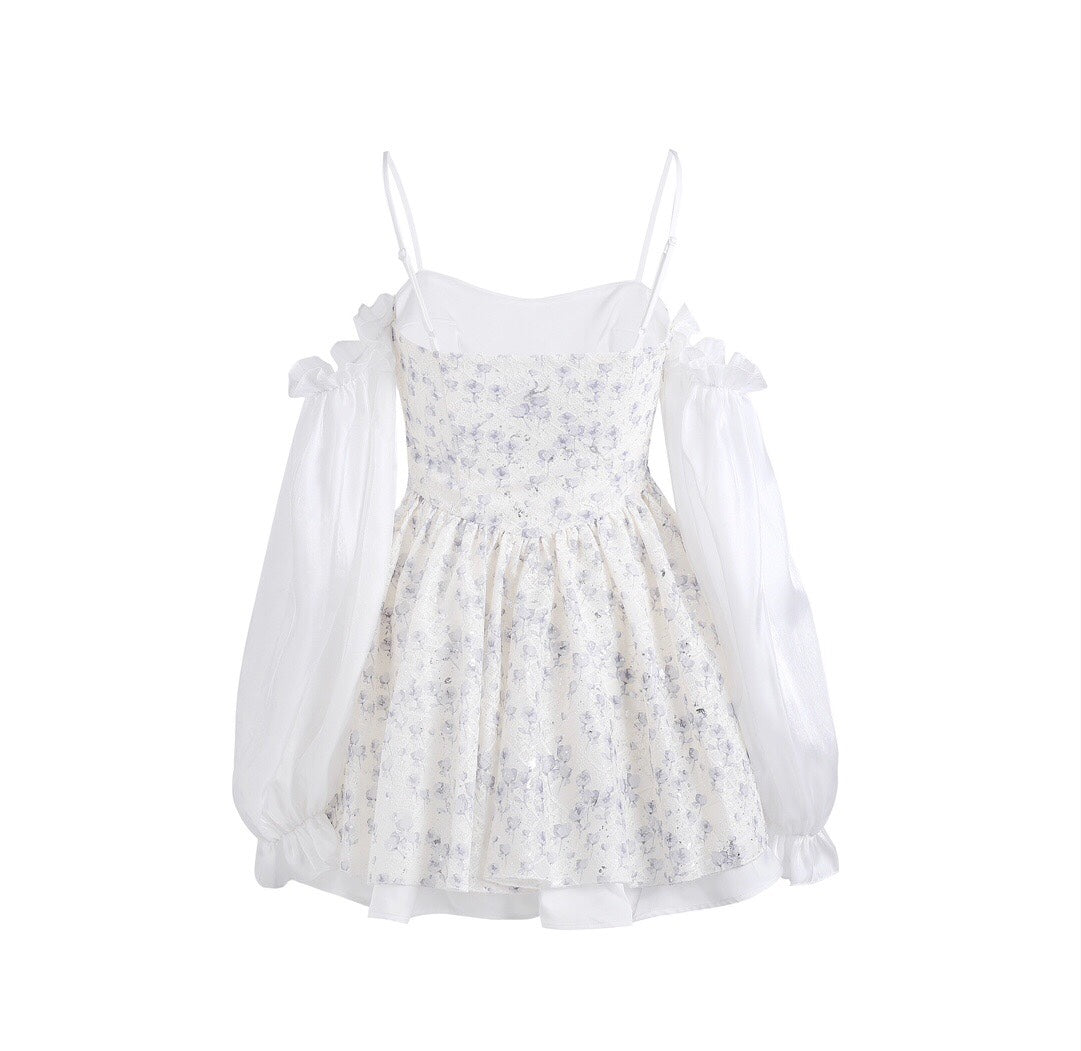 Jean Soo SILK SLEEVE SLIP MINI DRESS