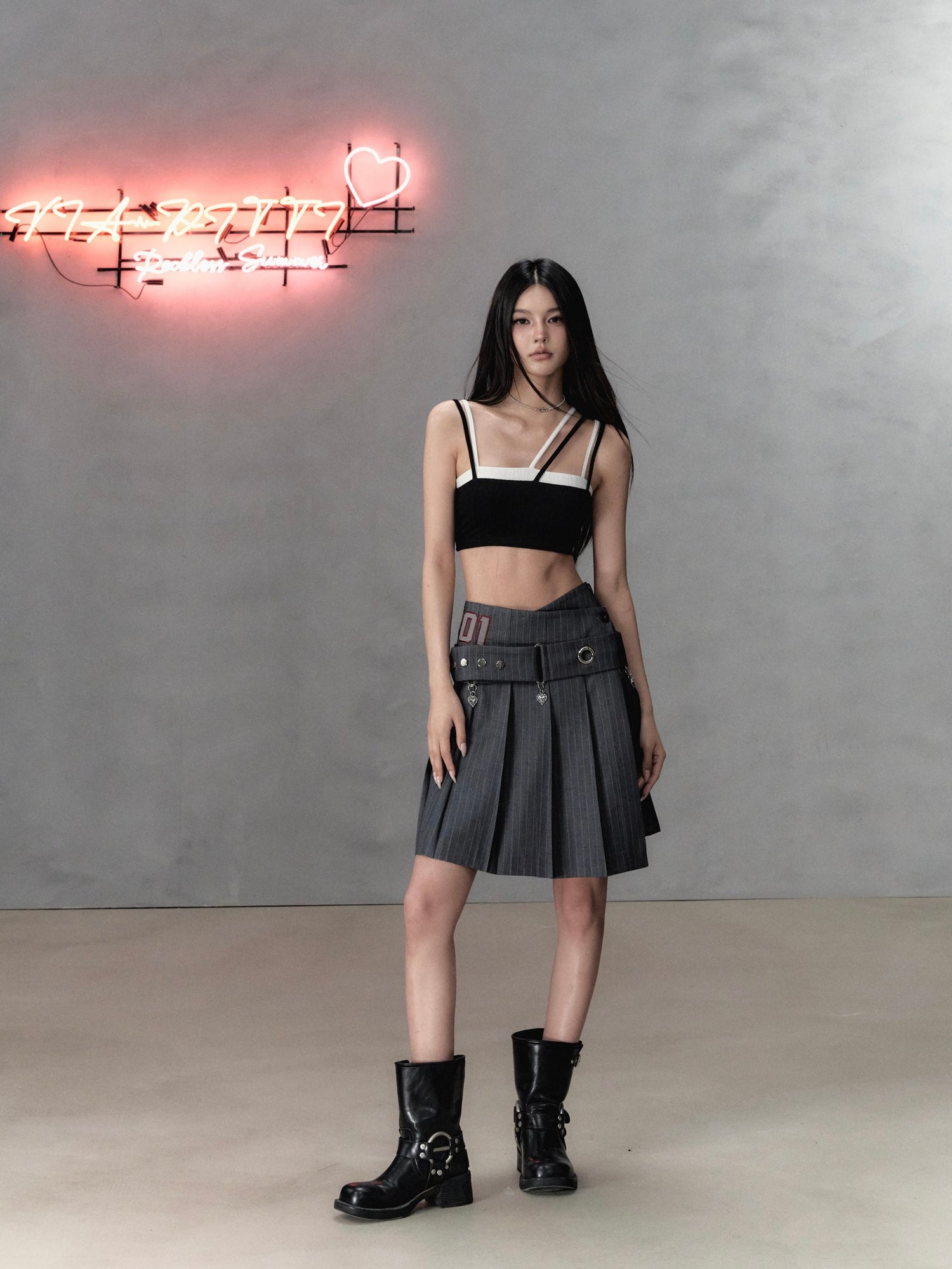 VIA PITTI Sale Pleated Mini Skirt