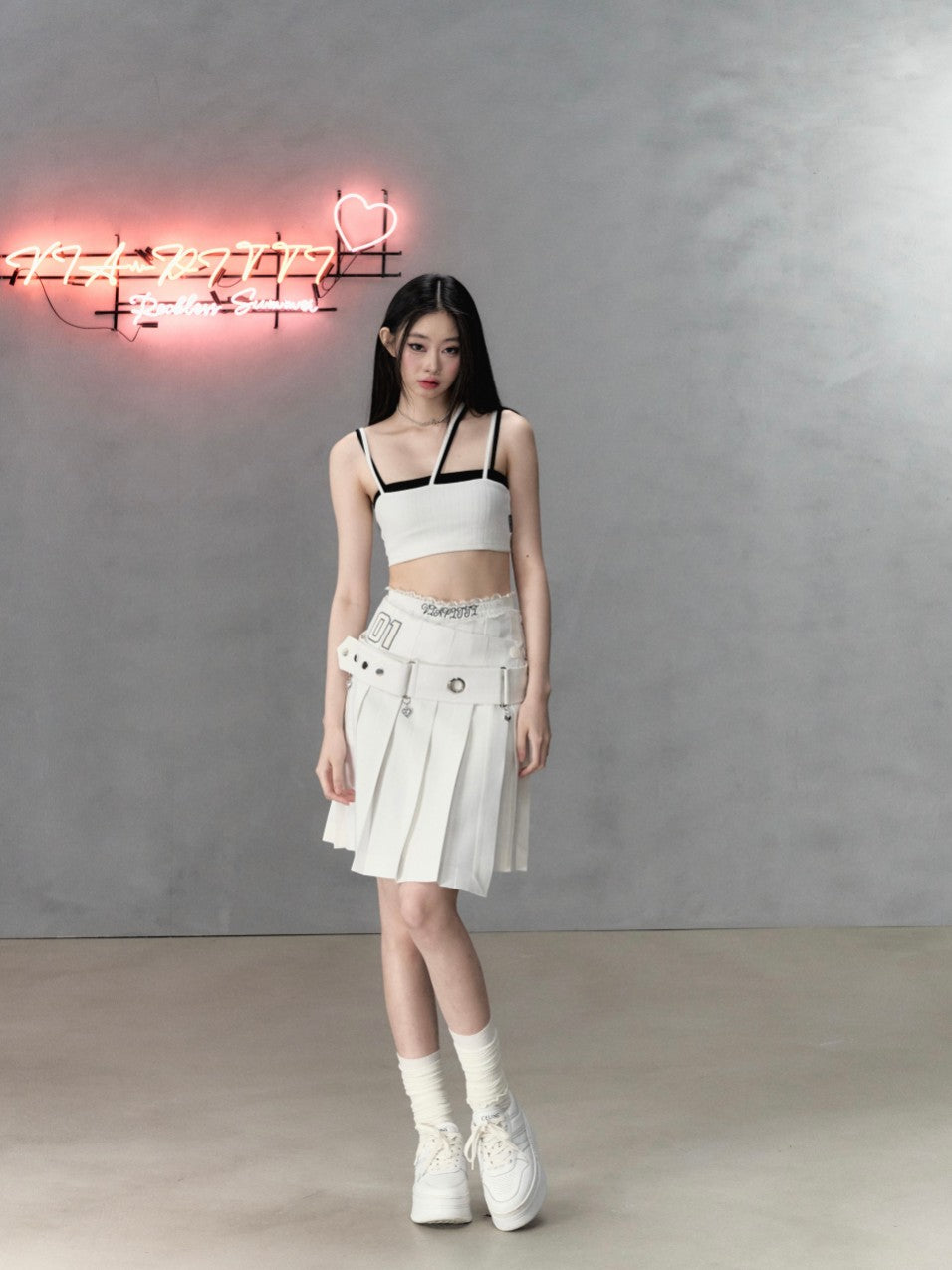 VIA PITTI Sale Pleated Mini Skirt