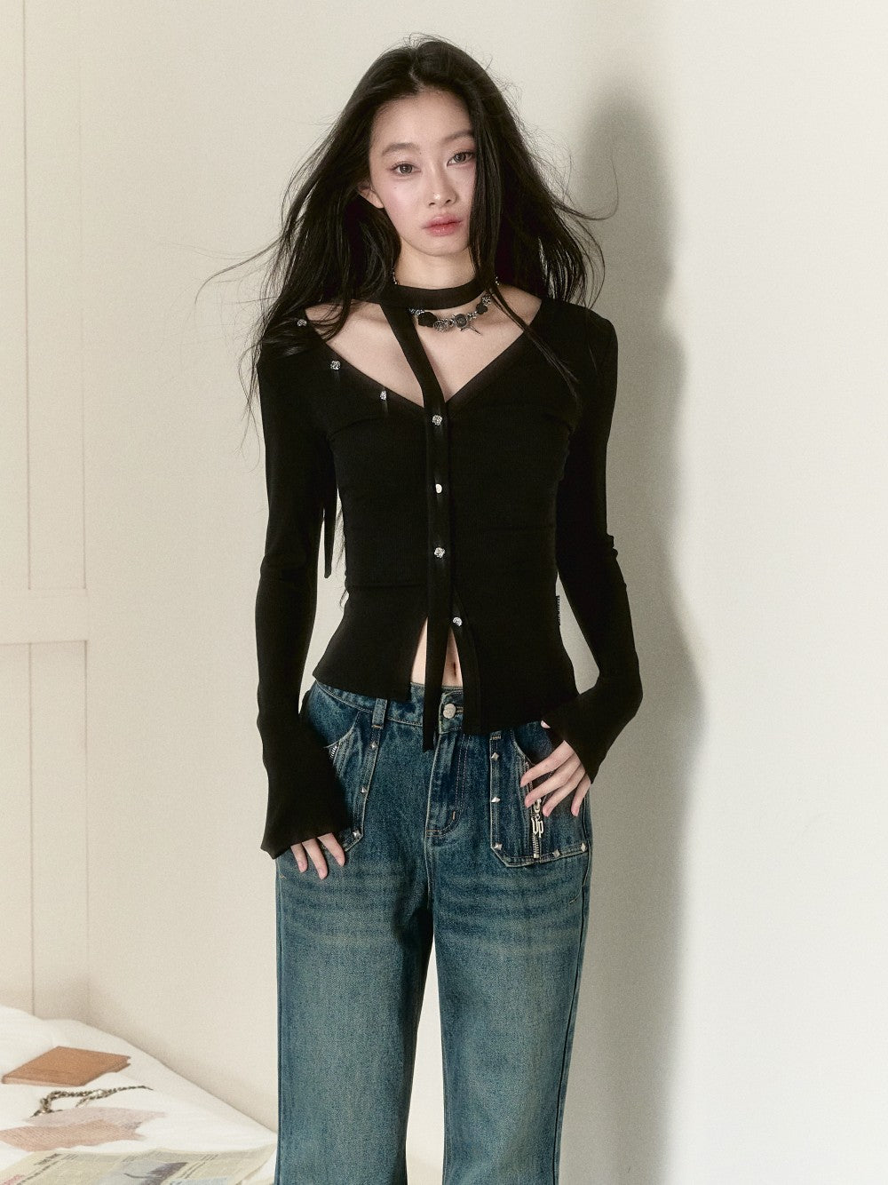 VIA PITTI Sale Ribbon Knit Top