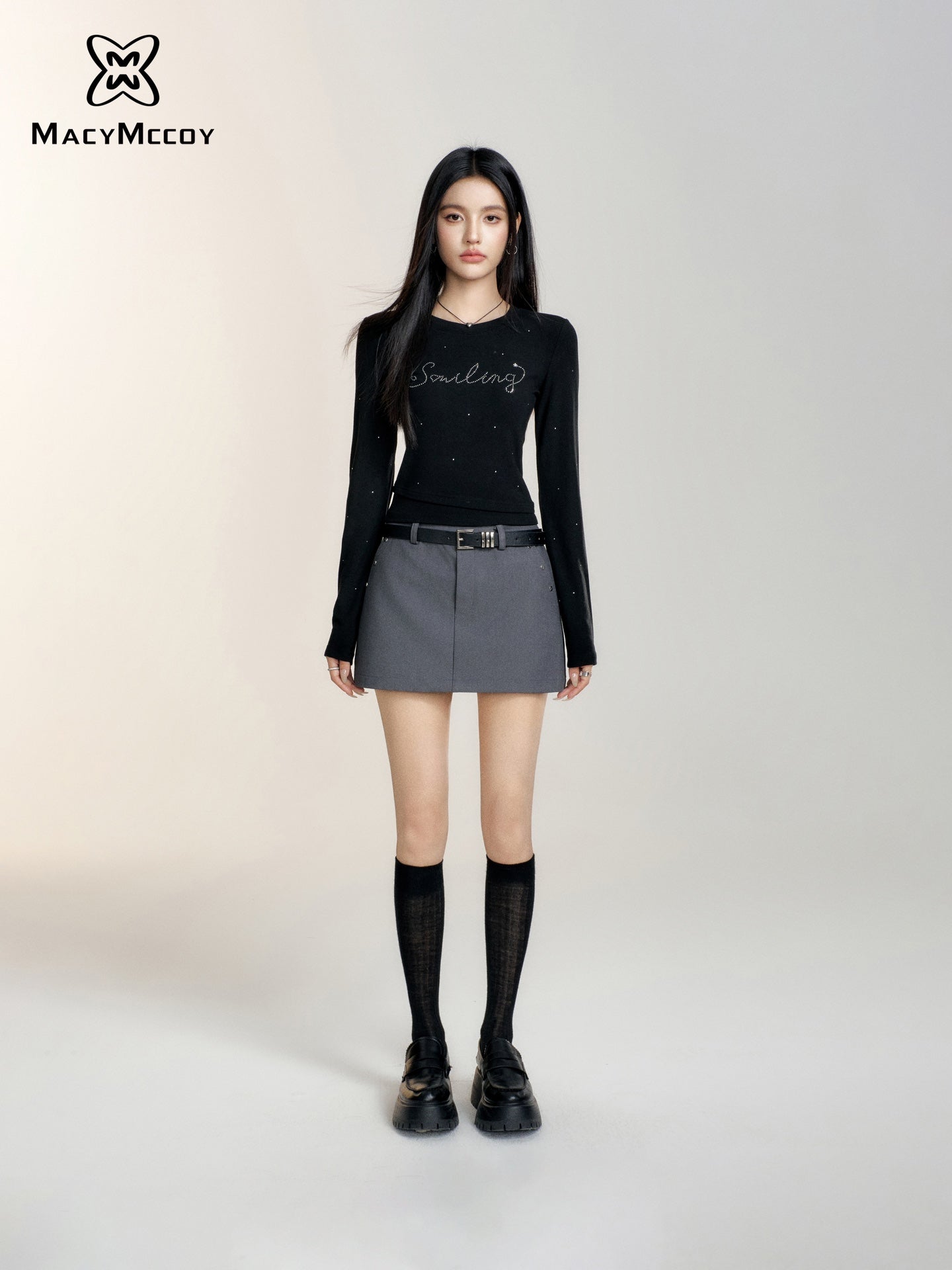 MacyMccoy High-Waisted Skirt(2 colors)