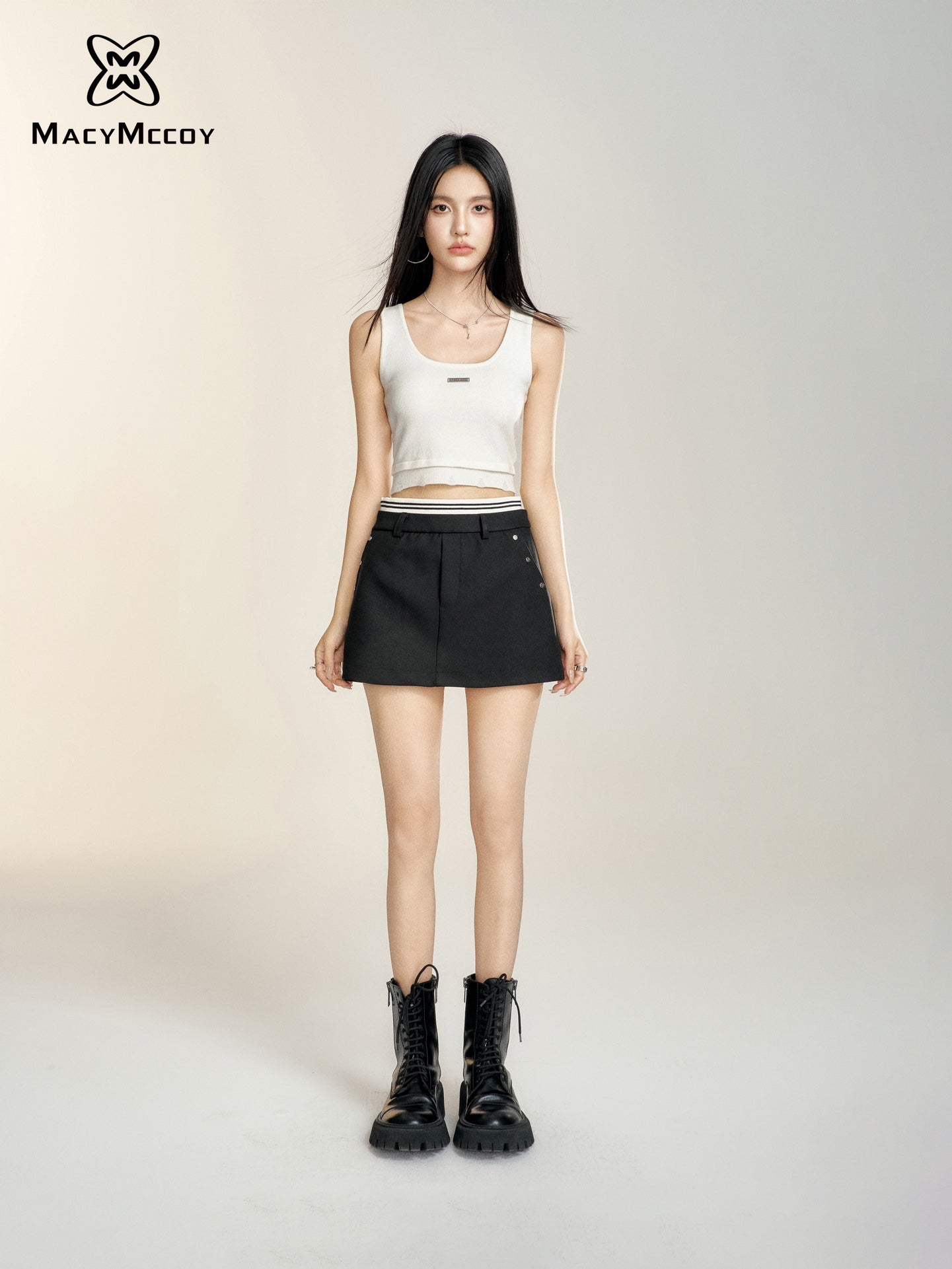 MacyMccoy High-Waisted Skirt(2 colors)