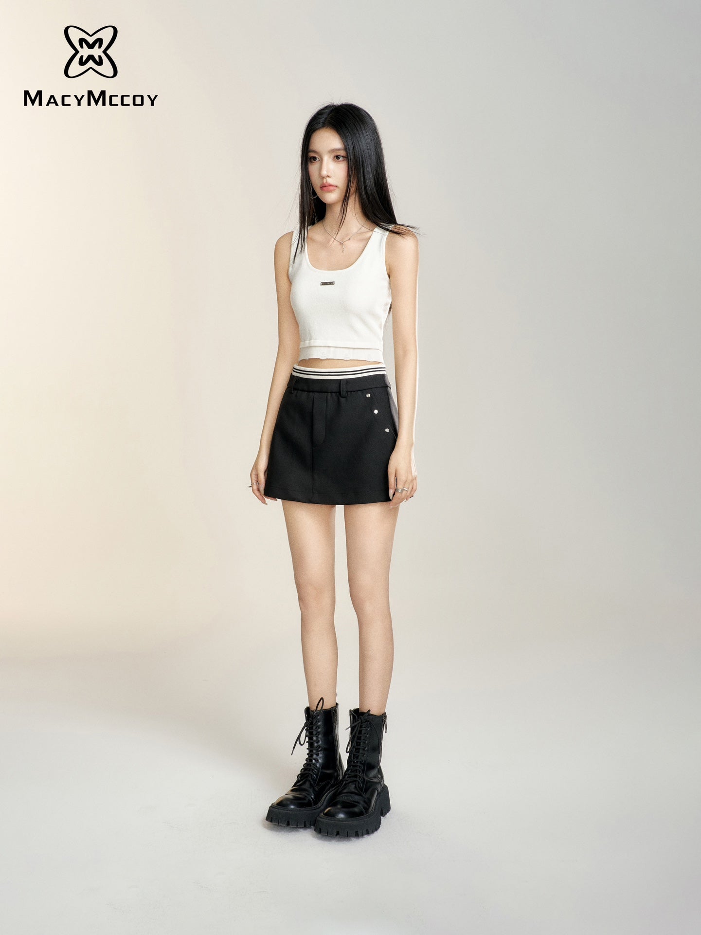 MacyMccoy High-Waisted Skirt(2 colors)